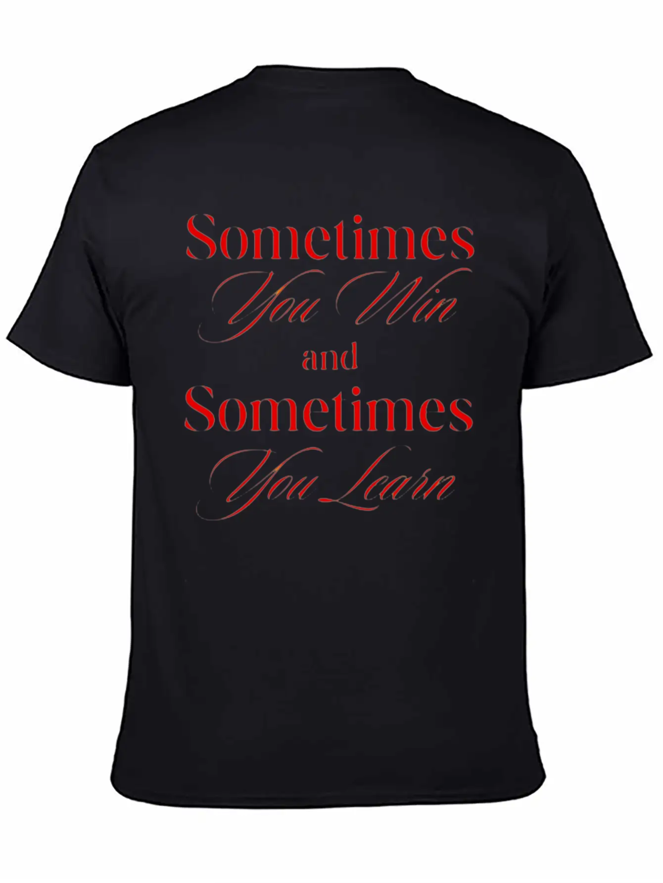 "Learning Through Victory And Defeat" Classic Fit Graphic Tee For Daily Comfort – Unisex Cotton Shirt