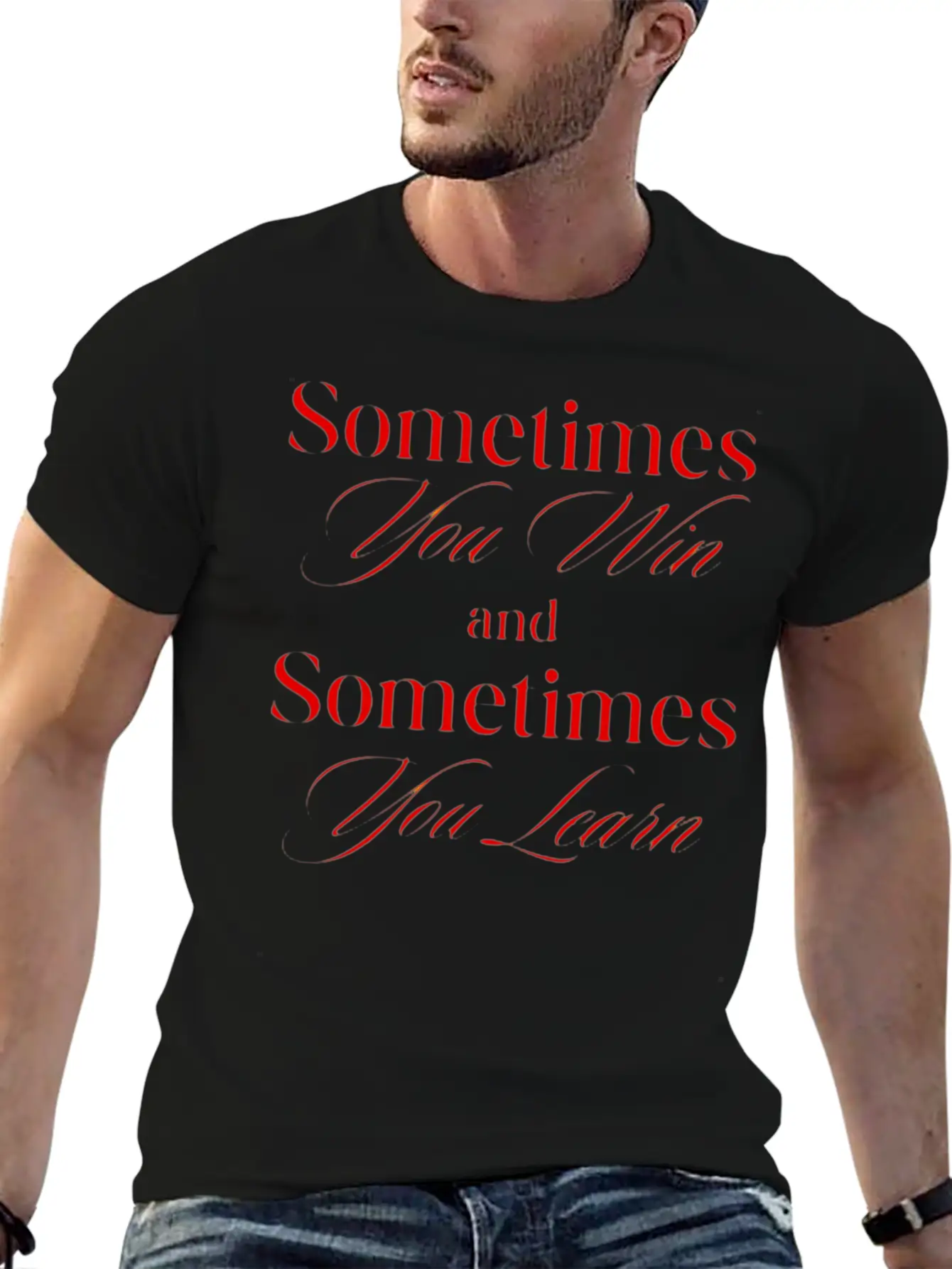"Learning Through Victory And Defeat" Classic Fit Graphic Tee For Daily Comfort – Unisex Cotton Shirt