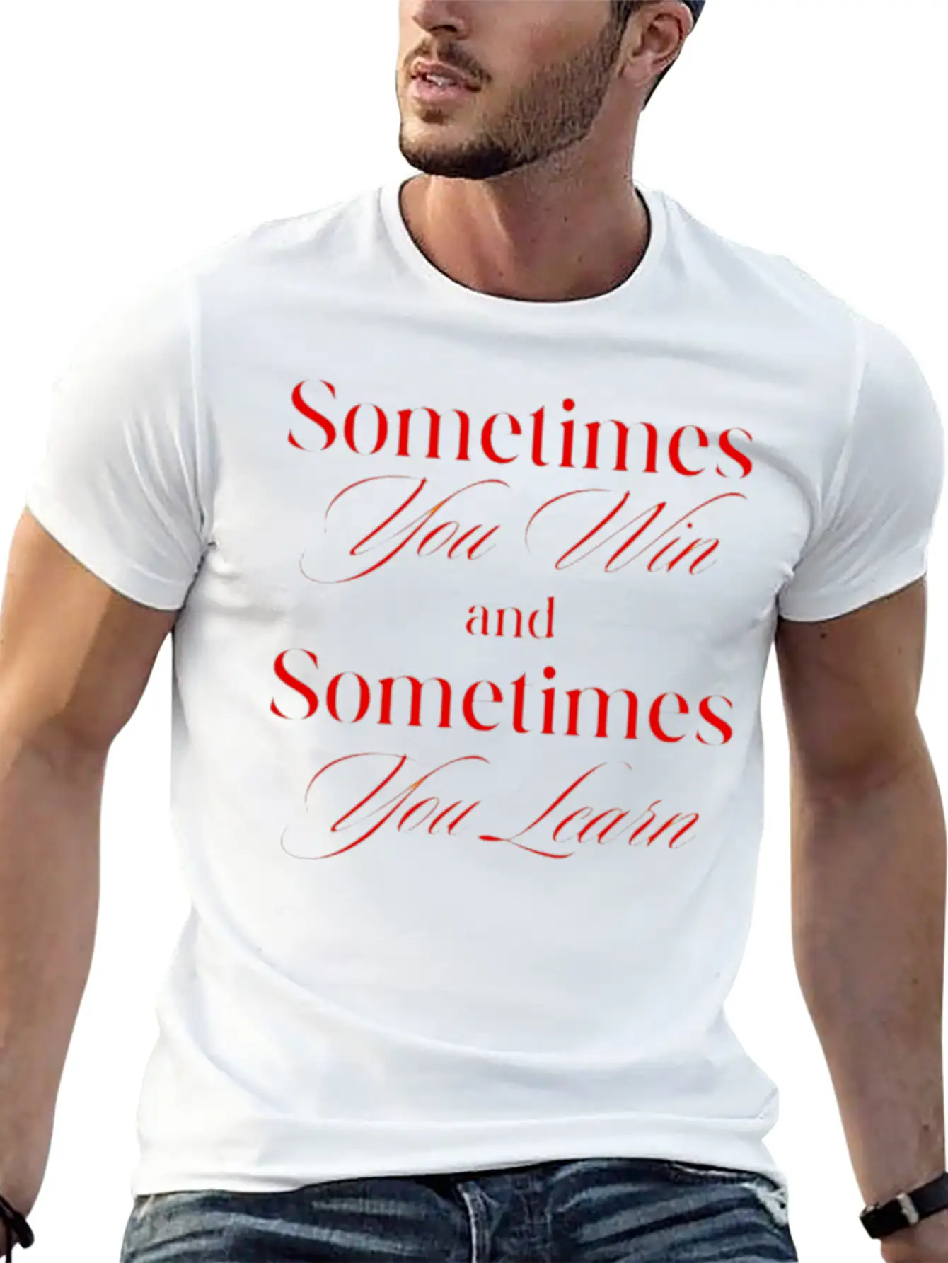 "Learning Through Victory And Defeat" Classic Fit Graphic Tee For Daily Comfort – Unisex Cotton Shirt