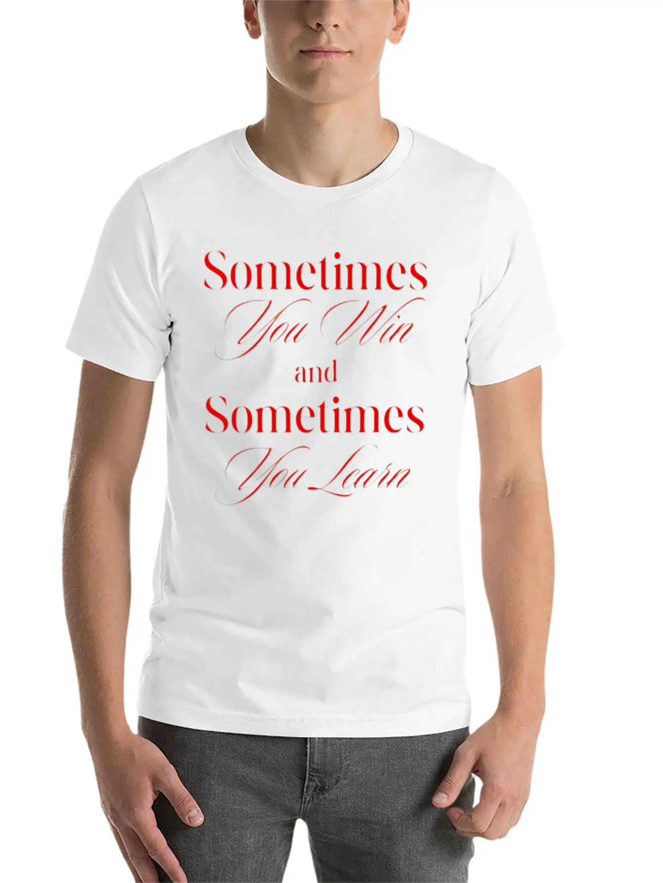 "Learning Through Victory And Defeat" Classic Fit Graphic Tee For Daily Comfort – Unisex Cotton Shirt