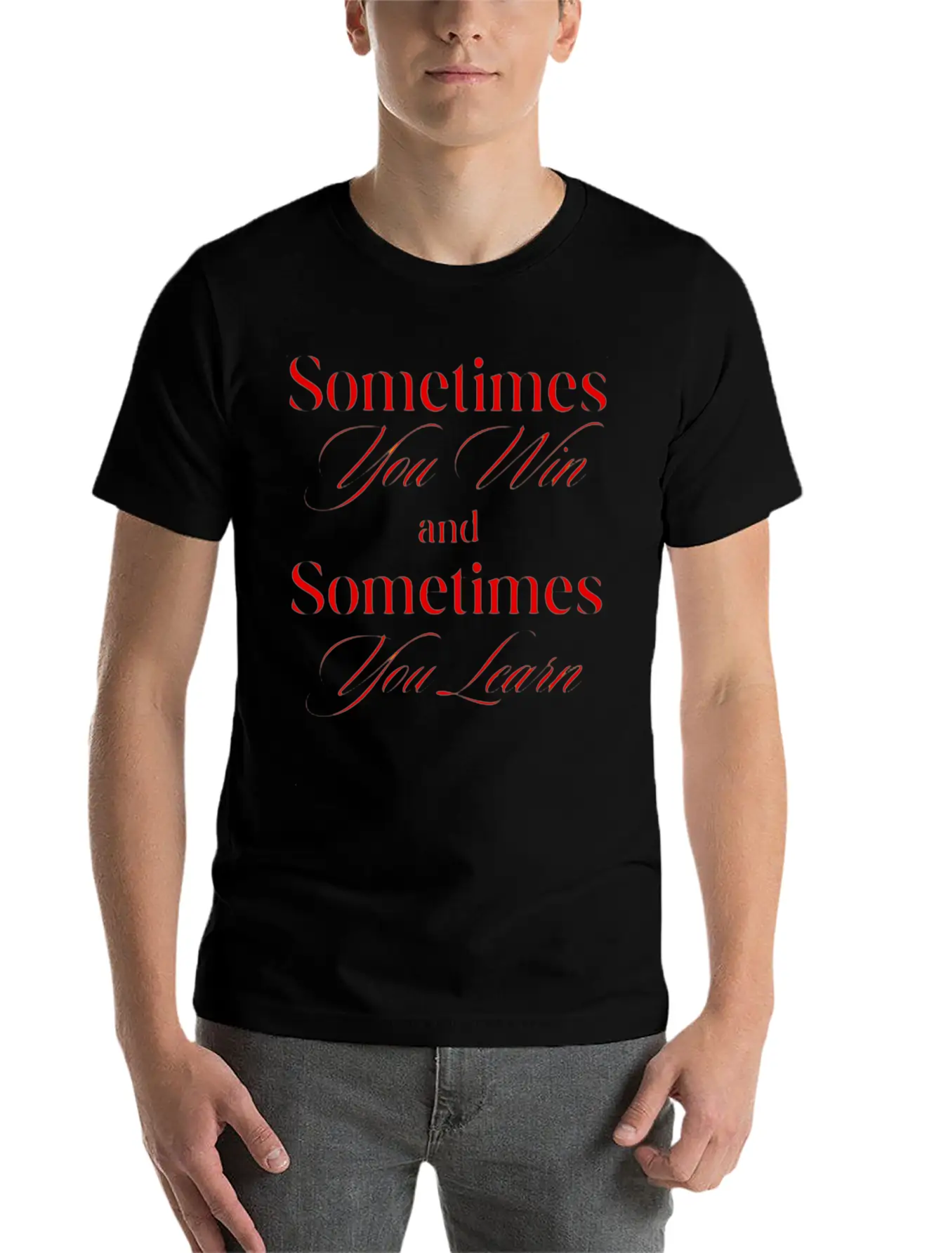 "Learning Through Victory And Defeat" Classic Fit Graphic Tee For Daily Comfort – Unisex Cotton Shirt