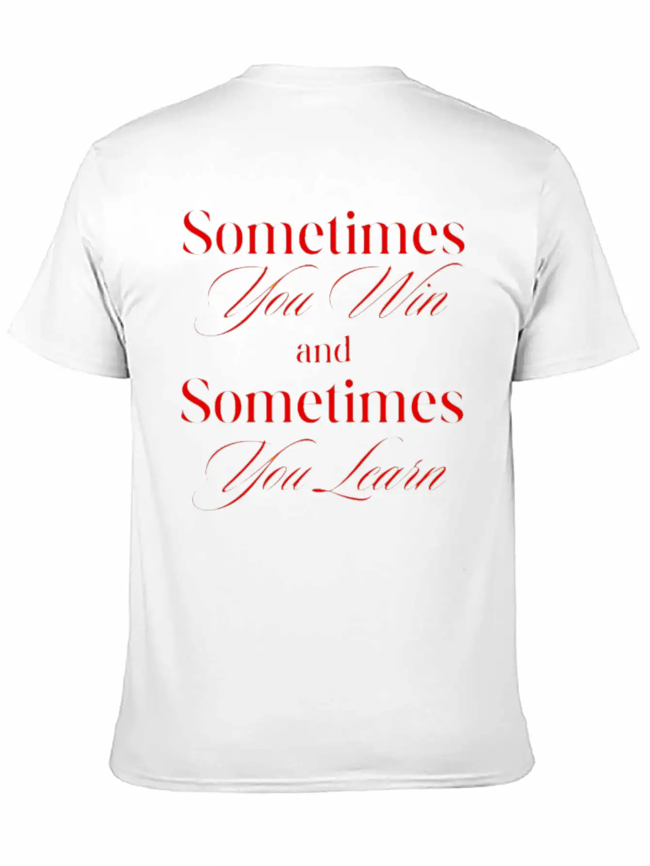 "Learning Through Victory And Defeat" Classic Fit Graphic Tee For Daily Comfort – Unisex Cotton Shirt