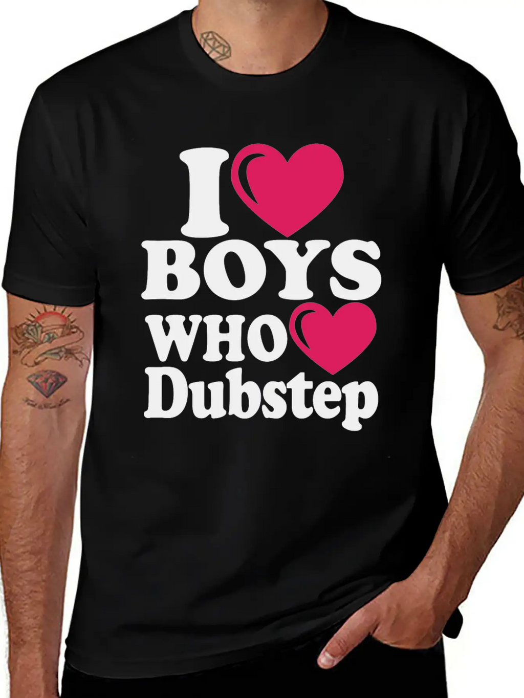 01 I Heart Boys Dubstep Copy Classic Cotton Tee – Unisex Comfort For Any Season
