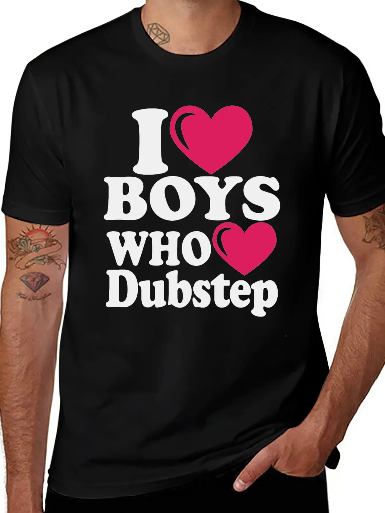 01 I Heart Boys Dubstep Copy Classic Cotton Tee – Unisex Comfort For Any Season
