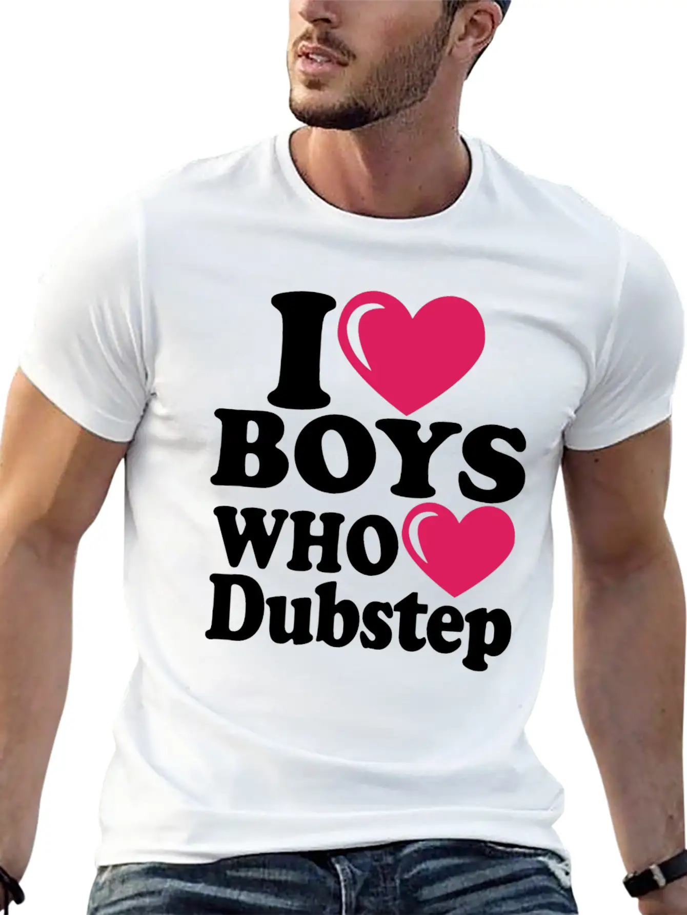 01 I Heart Boys Dubstep Copy Classic Cotton Tee – Unisex Comfort For Any Season