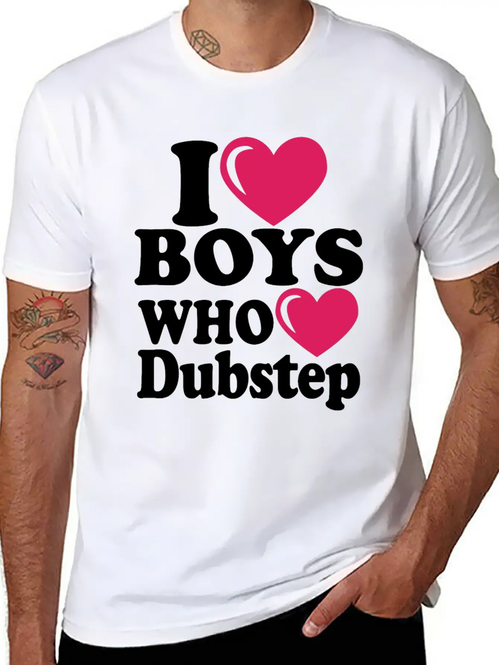 01 I Heart Boys Dubstep Copy Classic Cotton Tee – Unisex Comfort For Any Season