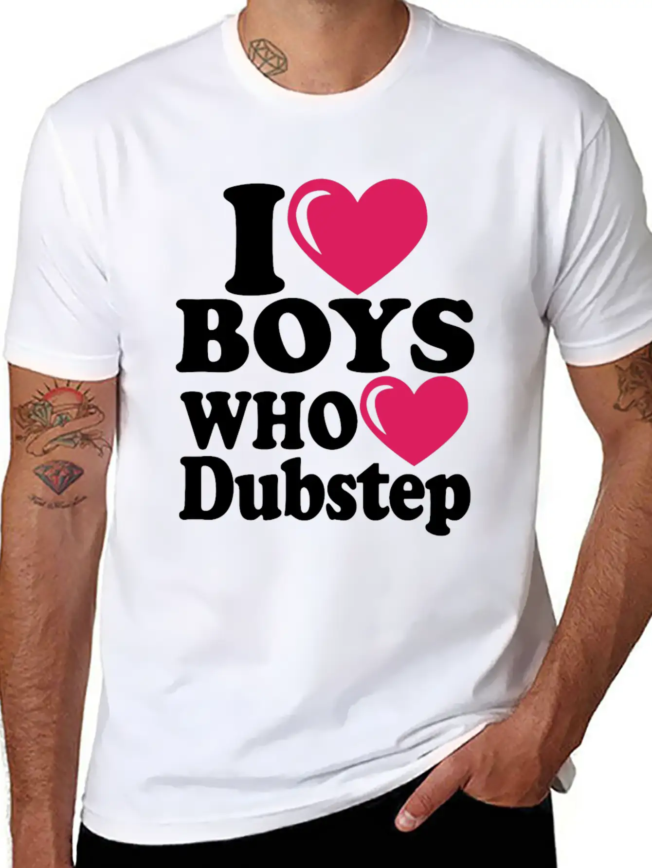 01 I Heart Boys Dubstep Copy Classic Cotton Tee – Unisex Comfort For Any Season