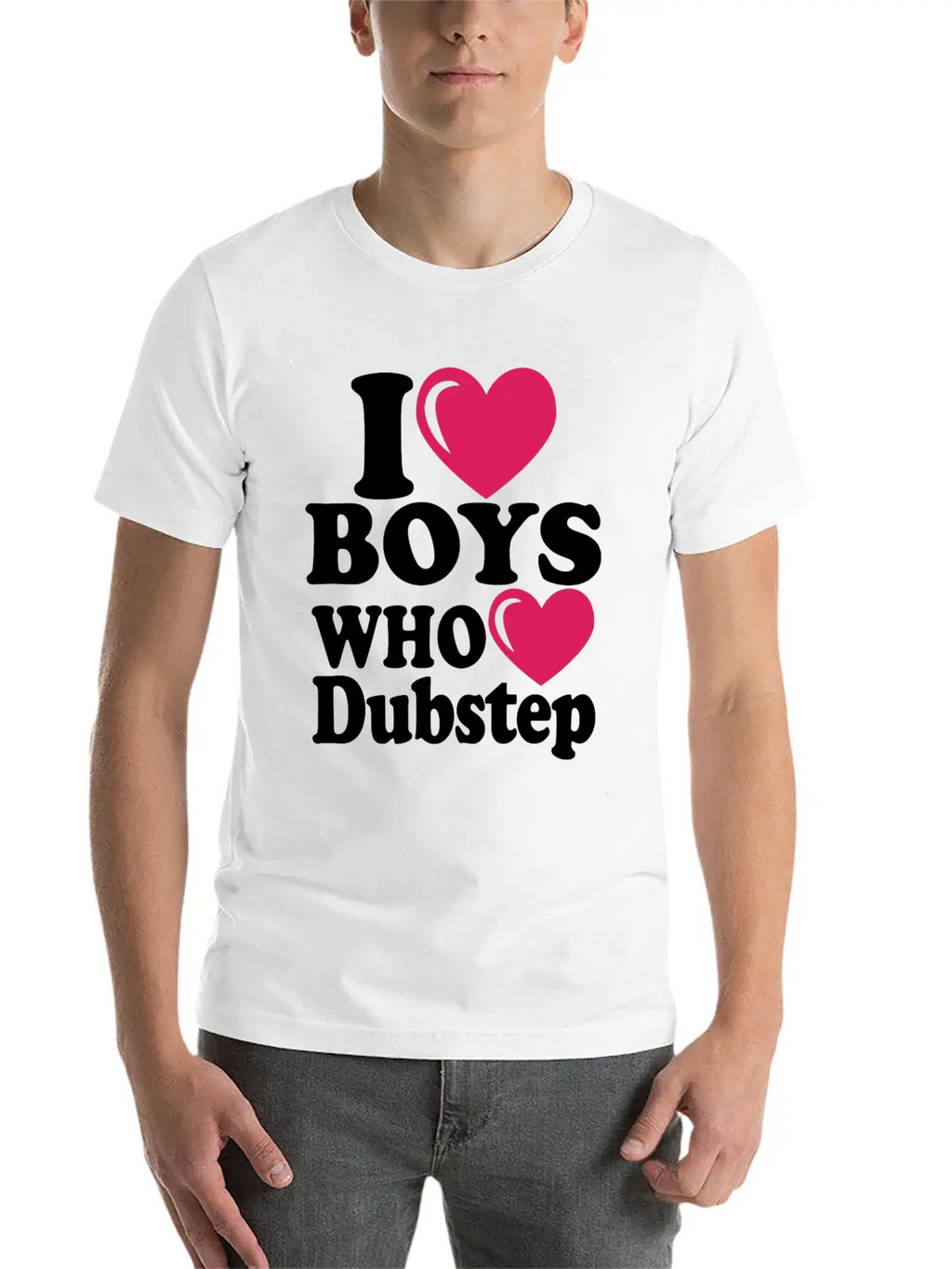01 I Heart Boys Dubstep Copy Classic Cotton Tee – Unisex Comfort For Any Season