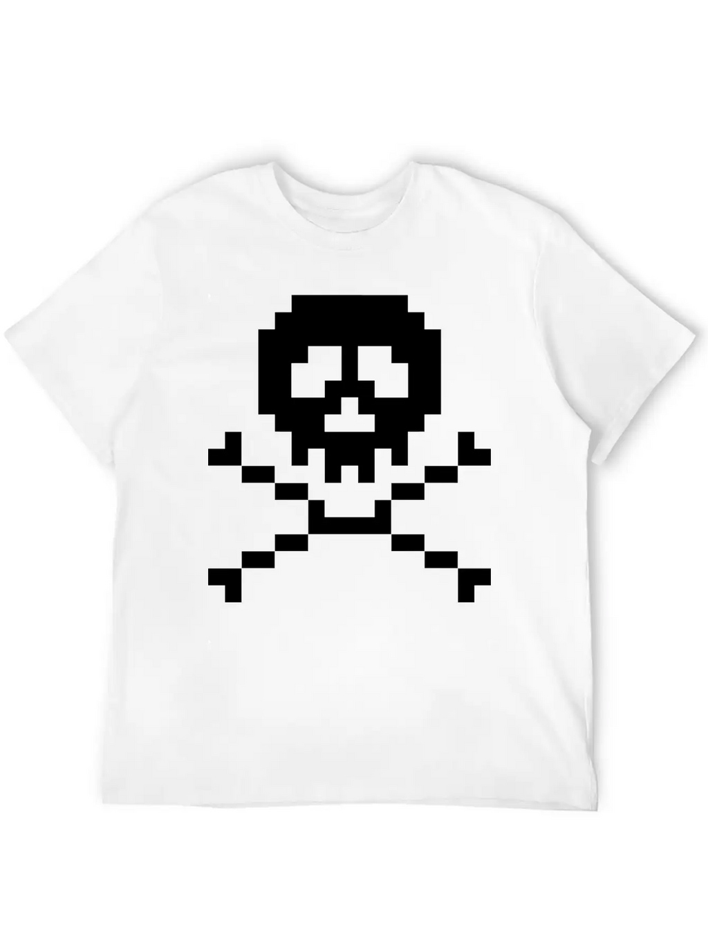 03 Pixel Skull 3 Ai Vectorstock 7294636 Classic Fit Graphic Tee For Daily Comfort – Unisex Cotton Shirt