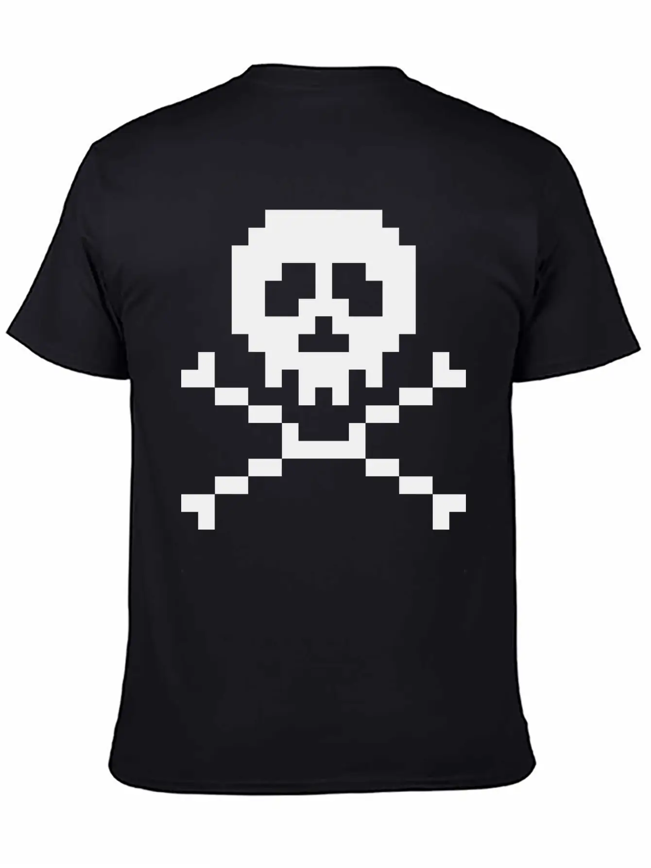 03 Pixel Skull 3 Ai Vectorstock 7294636 Classic Fit Graphic Tee For Daily Comfort – Unisex Cotton Shirt
