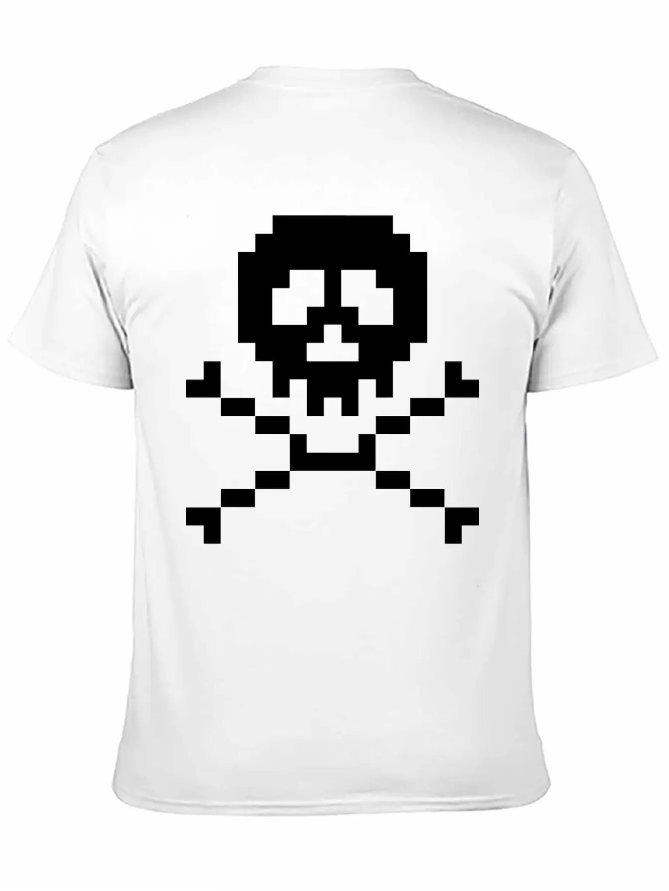 03 Pixel Skull 3 Ai Vectorstock 7294636 Classic Fit Graphic Tee For Daily Comfort – Unisex Cotton Shirt
