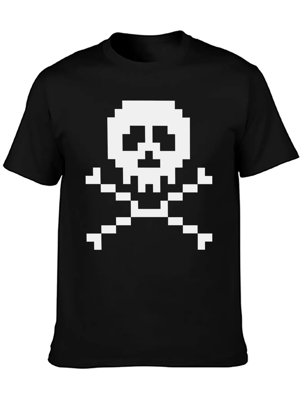 03 Pixel Skull 3 Ai Vectorstock 7294636 Classic Fit Graphic Tee For Daily Comfort – Unisex Cotton Shirt