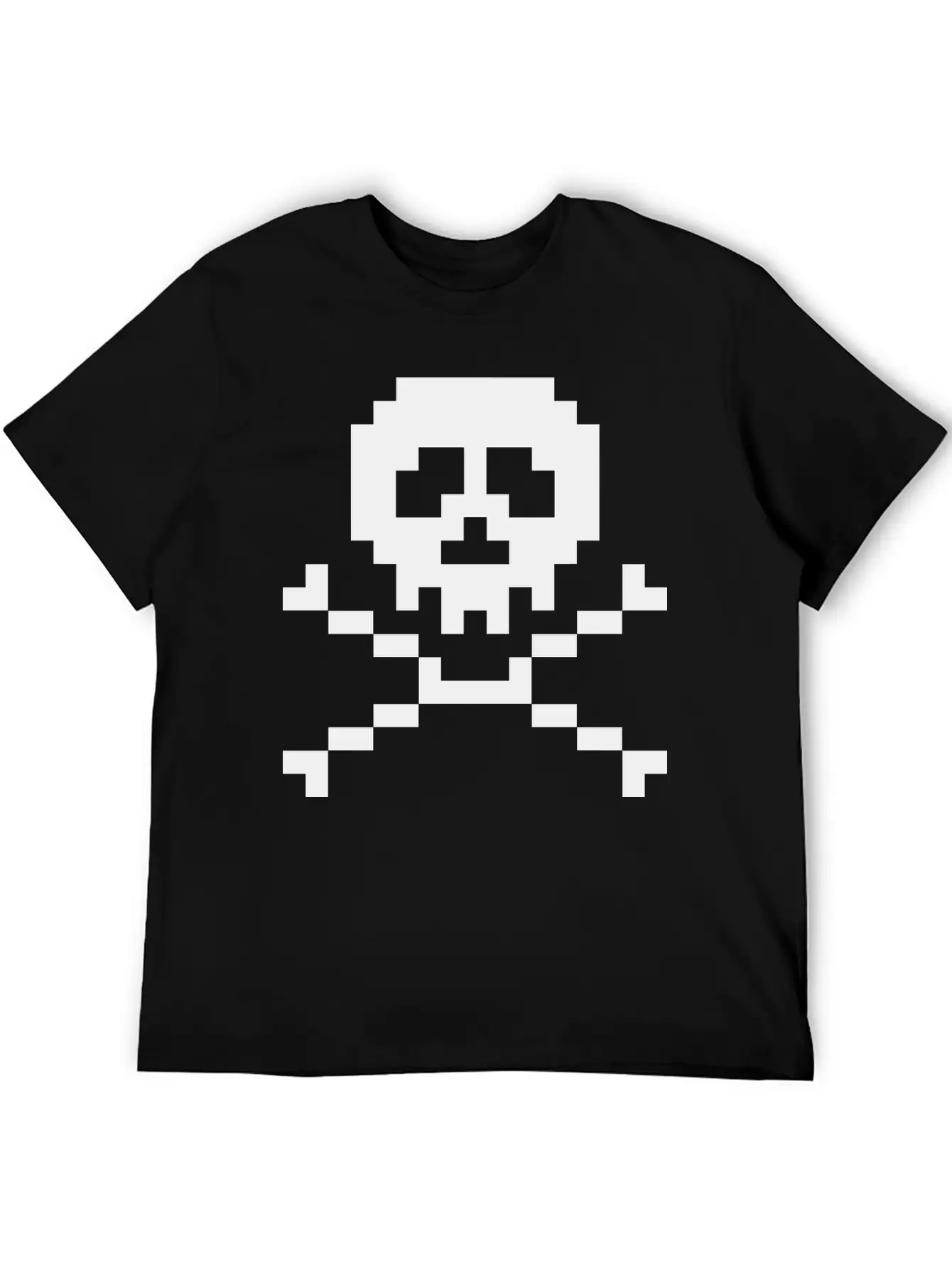 03 Pixel Skull 3 Ai Vectorstock 7294636 Classic Fit Graphic Tee For Daily Comfort – Unisex Cotton Shirt