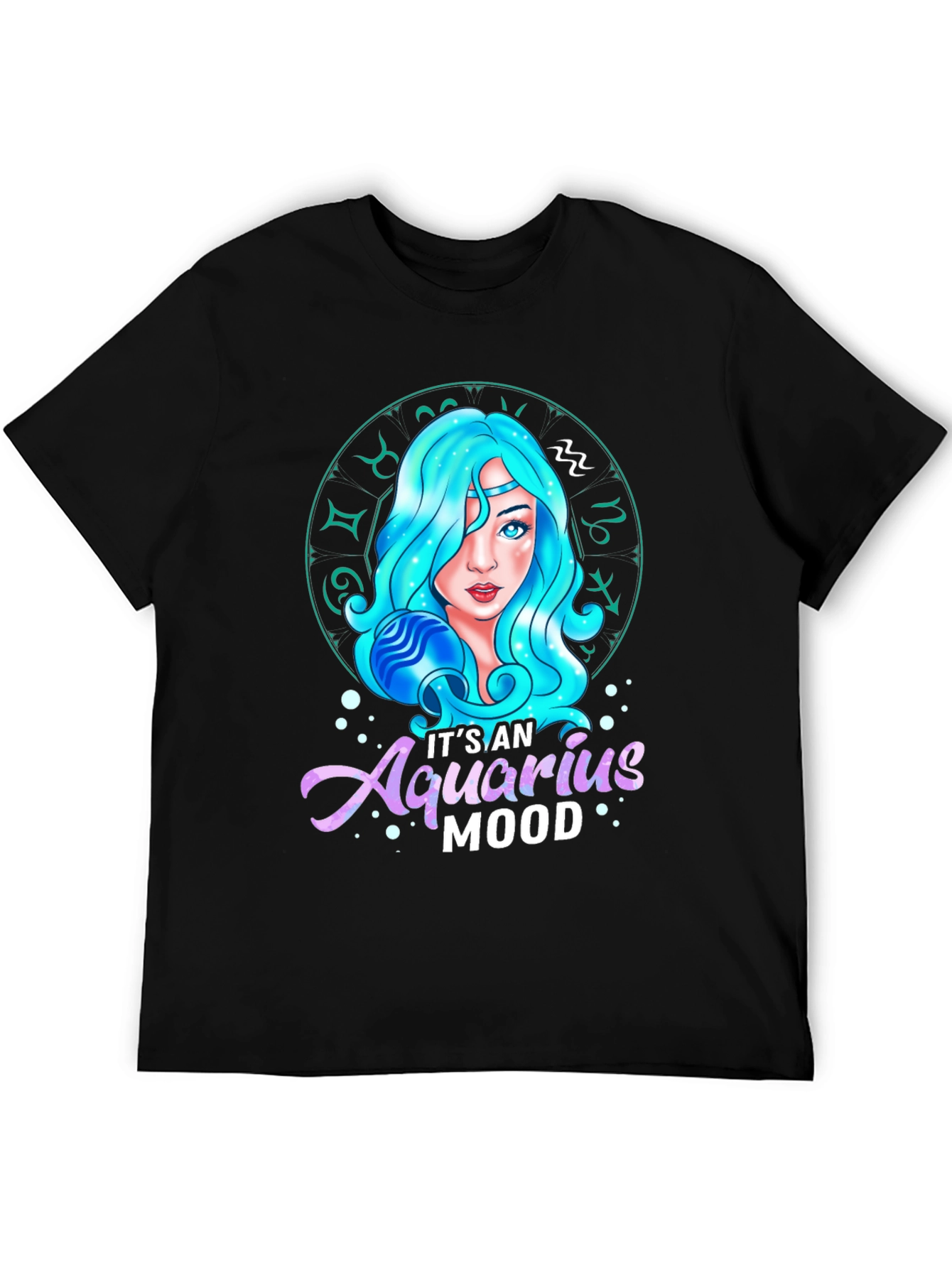 Aquarius Mood Graphic Tee - Zodiac Sign T-Shirt