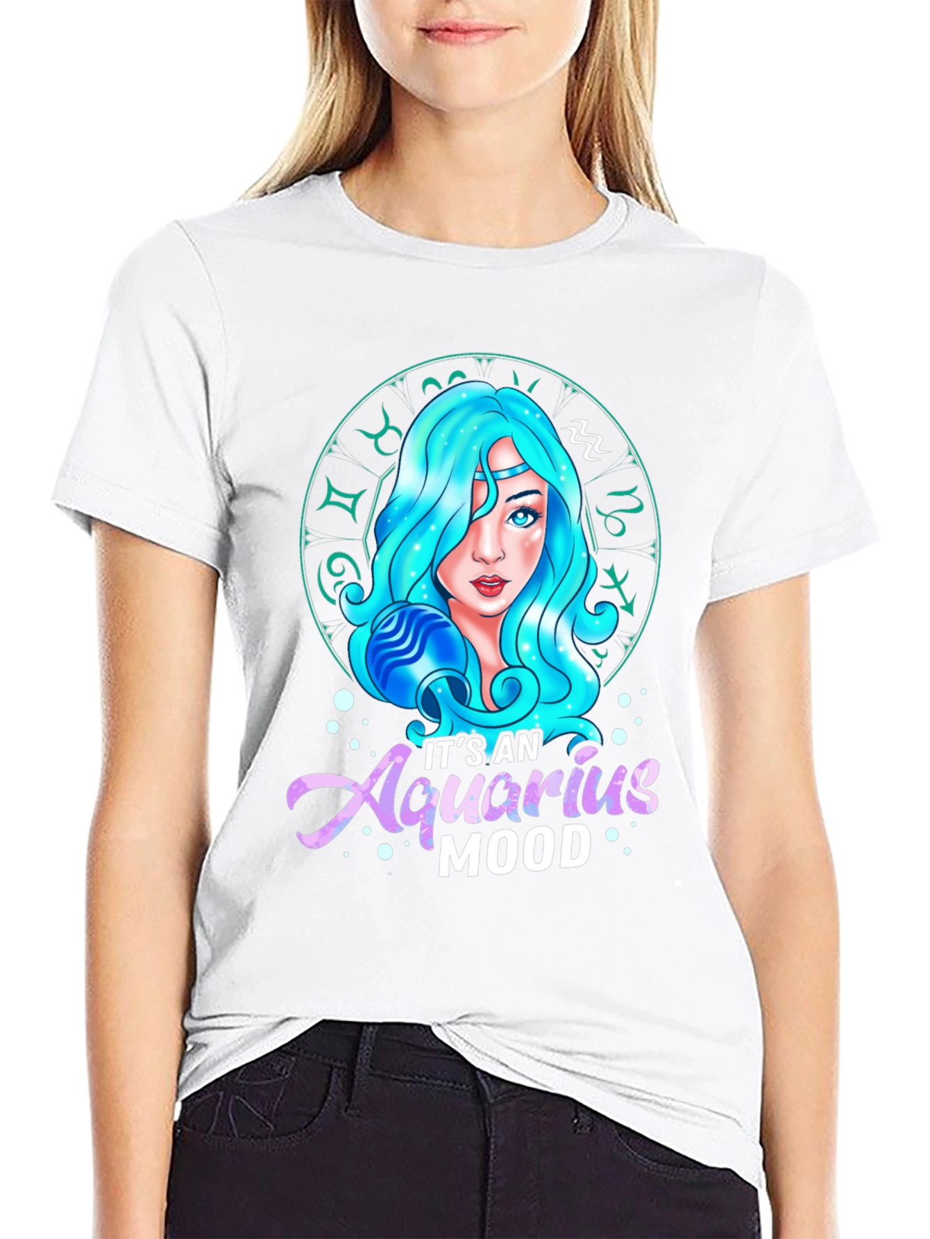 Aquarius Mood Graphic Tee - Zodiac Sign T-Shirt
