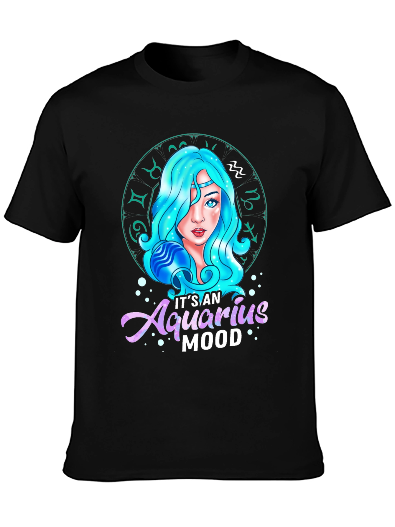 Aquarius Mood Graphic Tee - Zodiac Sign T-Shirt