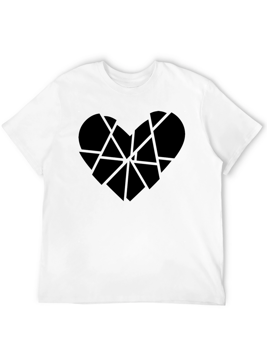 Abstract Heart Tee - Modern Geometric Design
