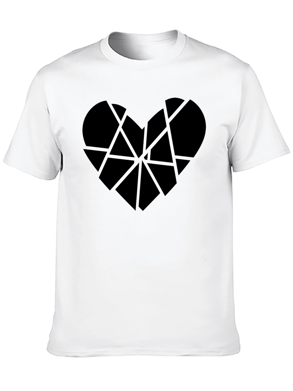 Abstract Heart Tee - Modern Geometric Design