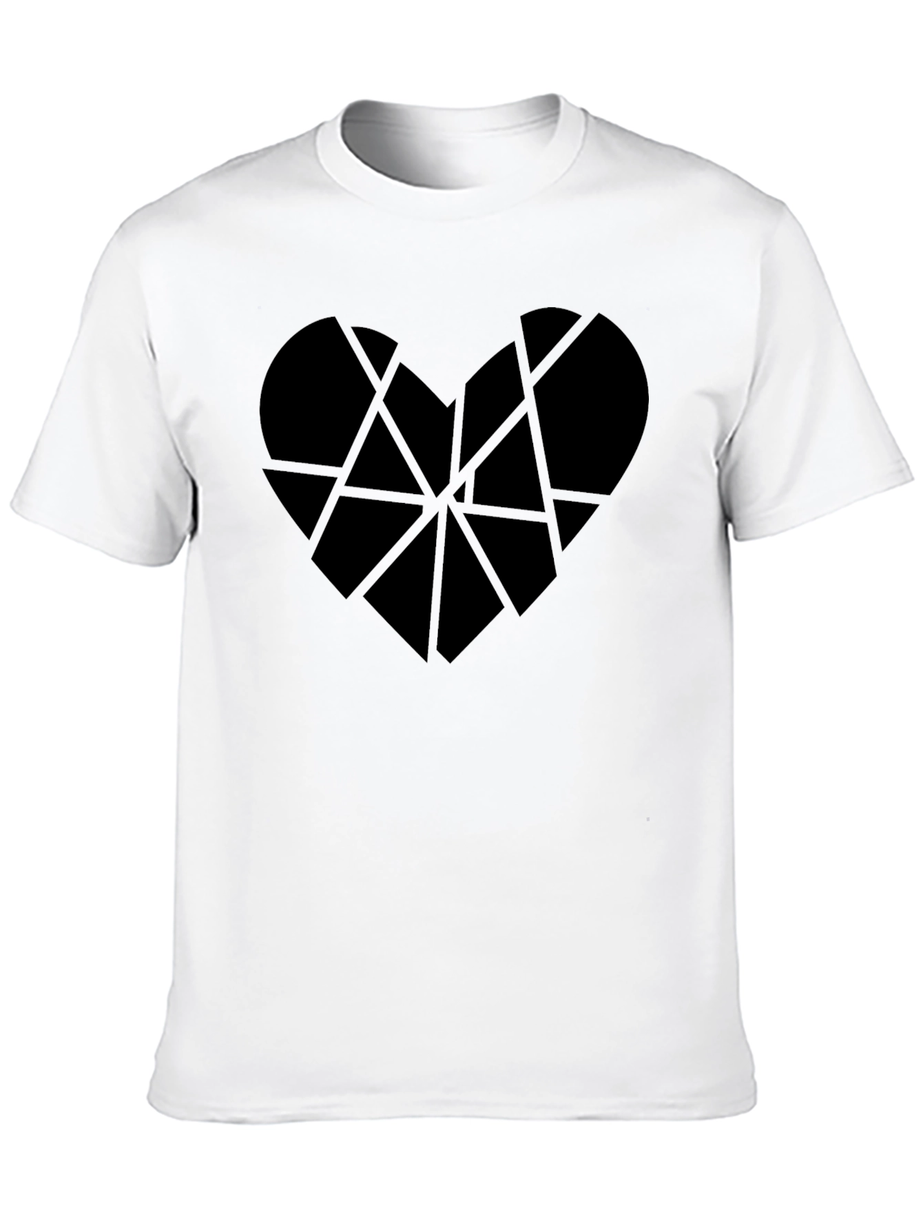 Abstract Heart Tee - Modern Geometric Design