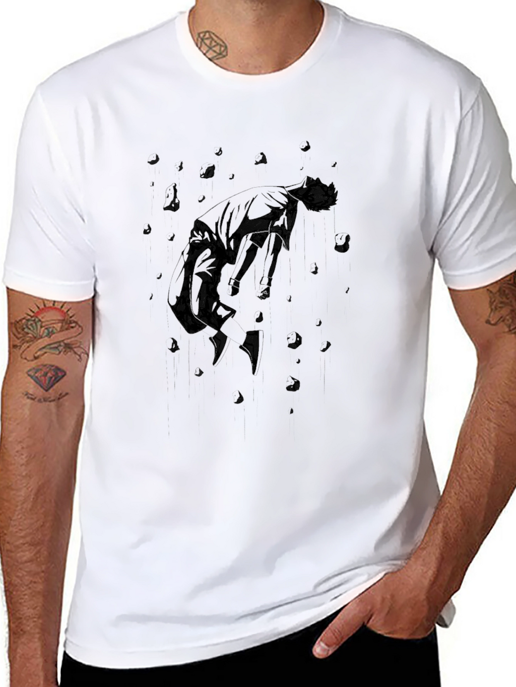 Abstract Graphic Black T-Shirt