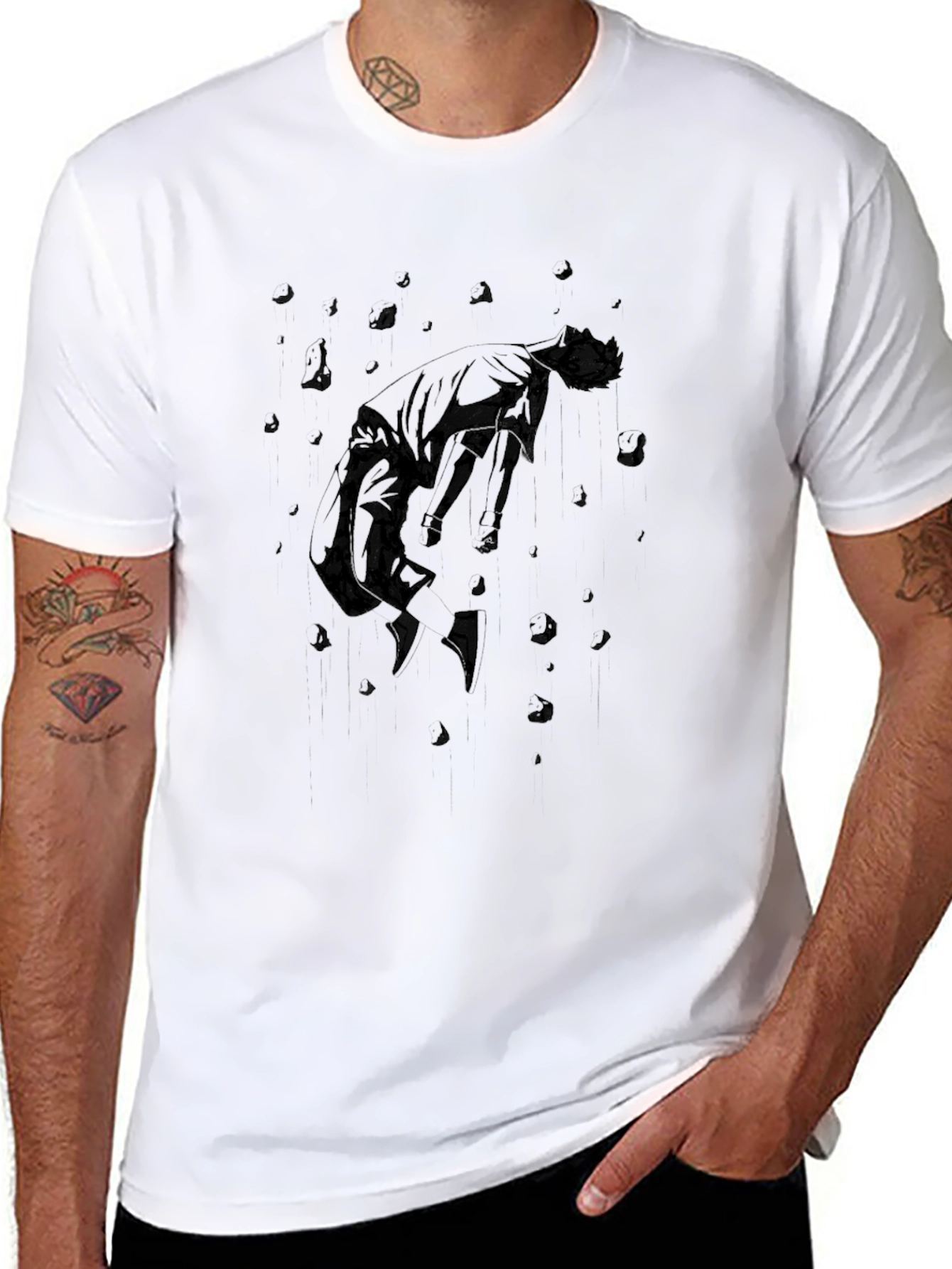 Abstract Graphic Black T-Shirt
