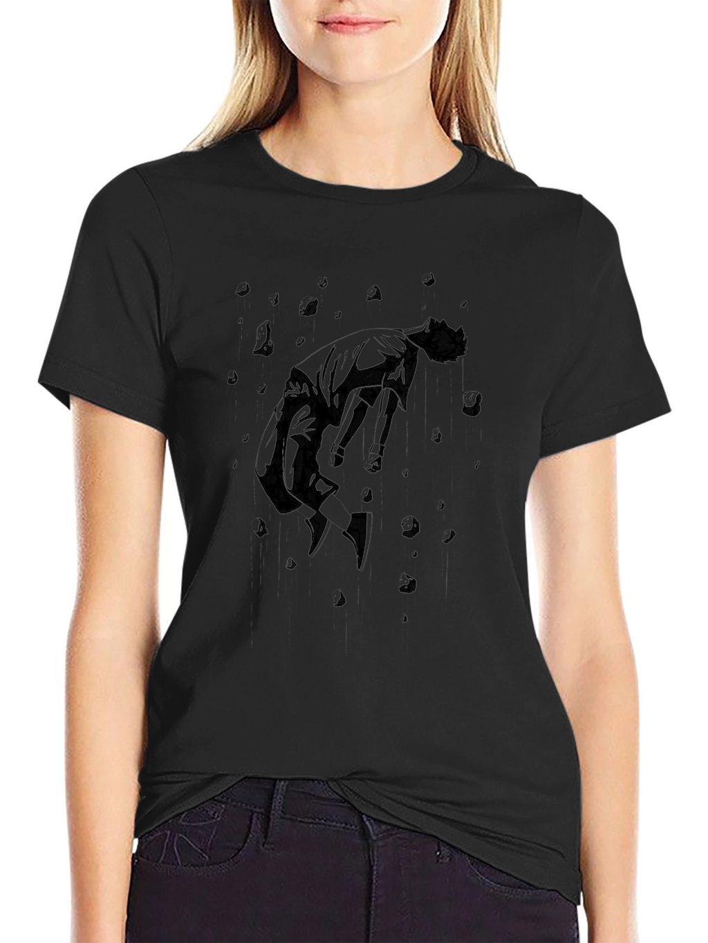 Abstract Graphic Black T-Shirt