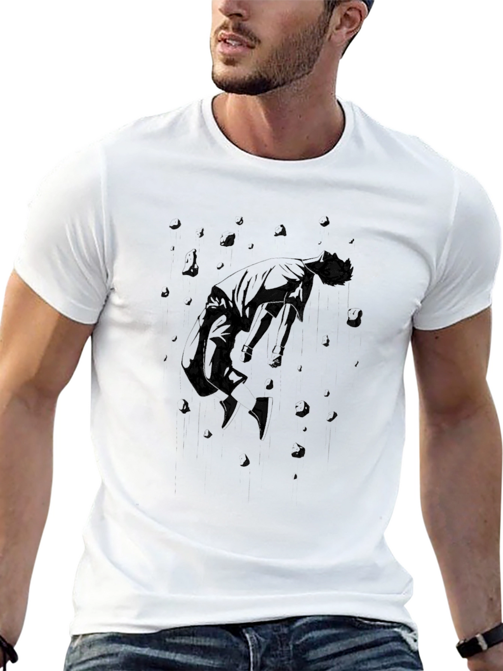 Abstract Graphic Black T-Shirt