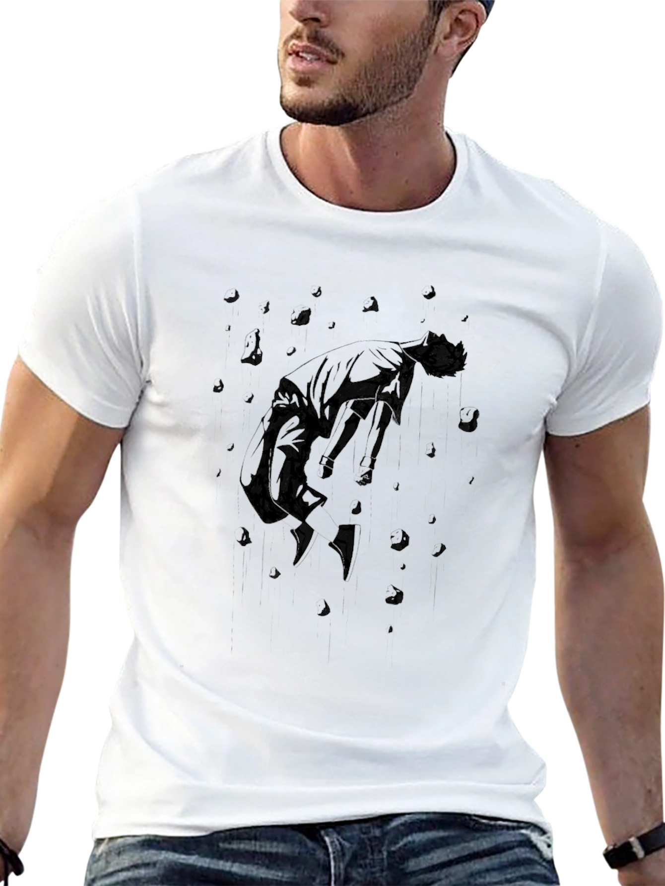 Abstract Graphic Black T-Shirt