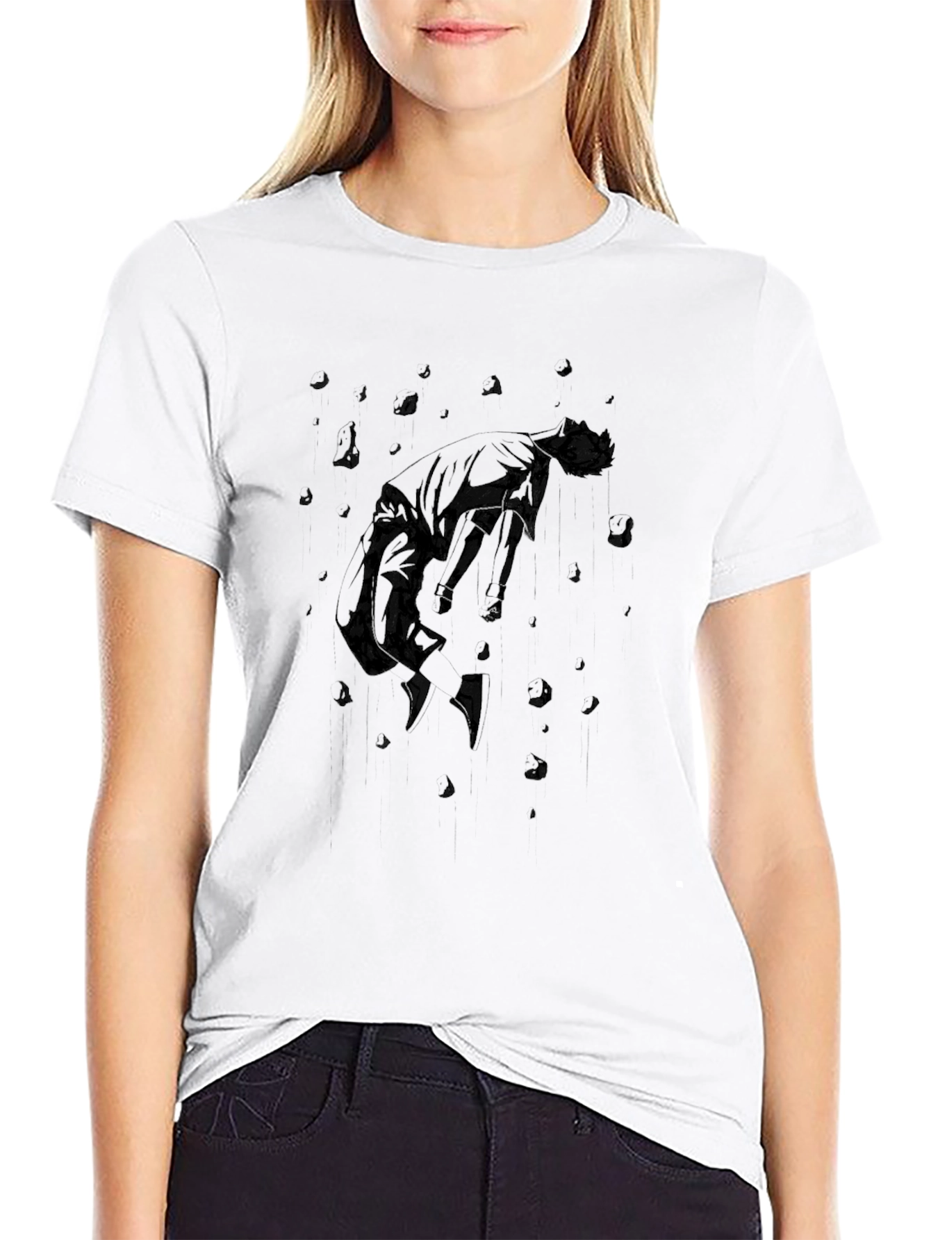 Abstract Graphic Black T-Shirt