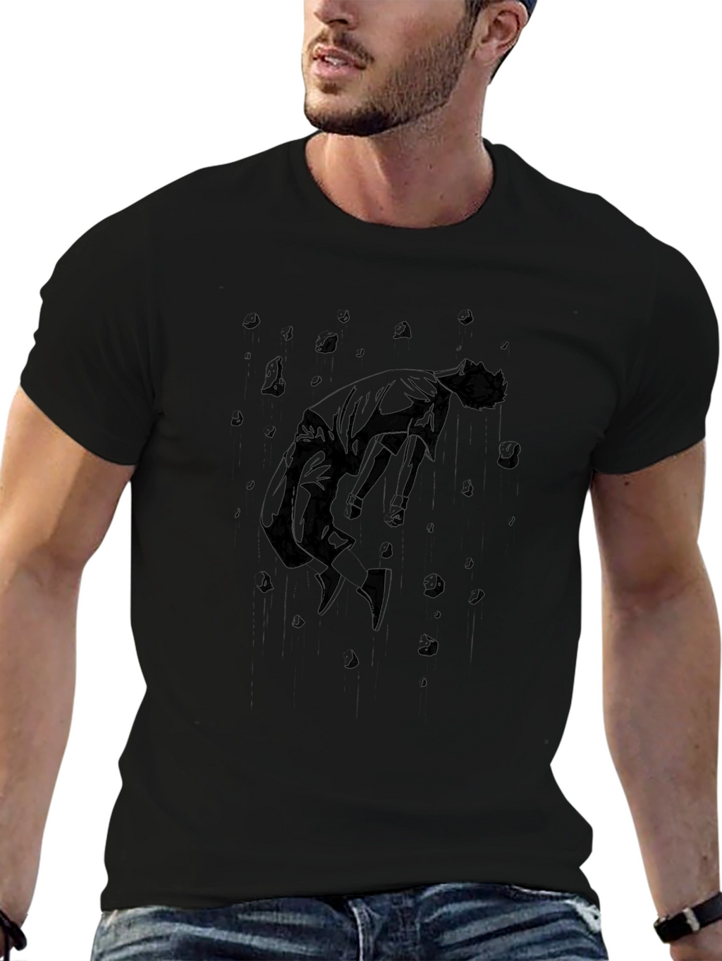 Abstract Graphic Black T-Shirt