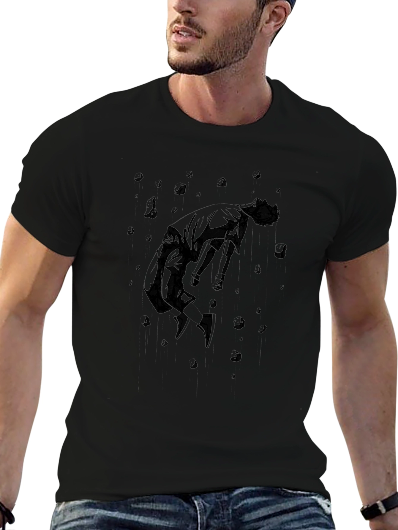Abstract Graphic Black T-Shirt