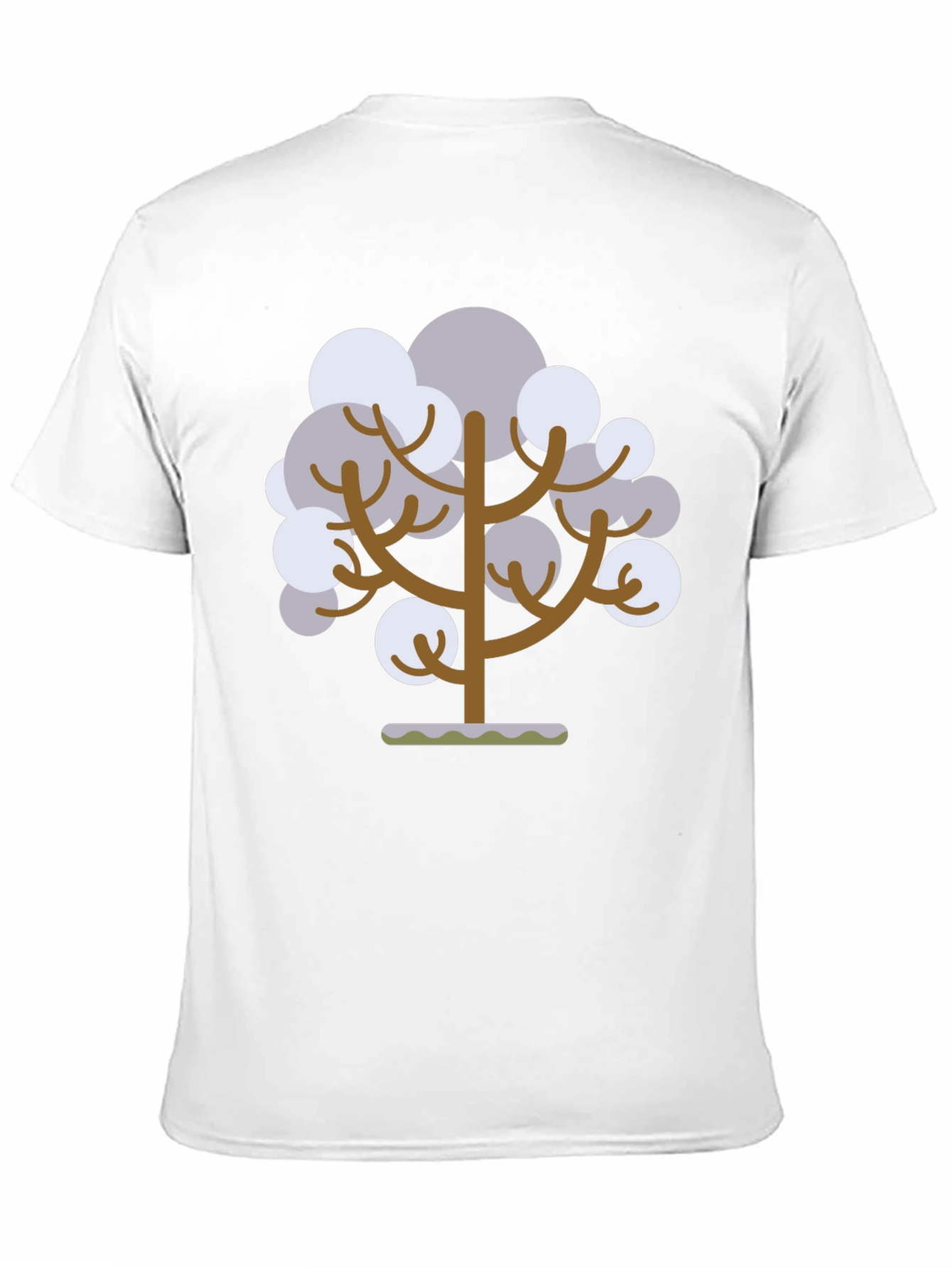 Abstract Tree Graphic Tee - Black Cotton T-Shirt