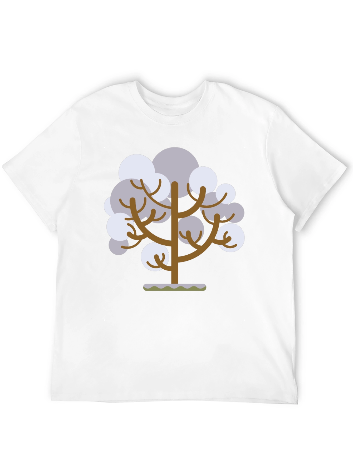 Abstract Tree Graphic Tee - Black Cotton T-Shirt