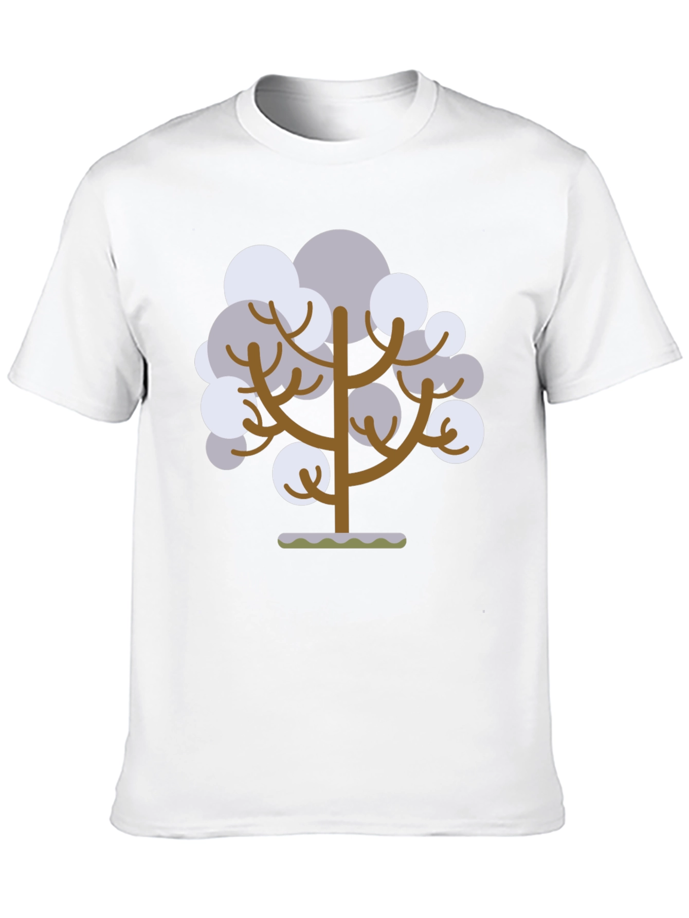 Abstract Tree Graphic Tee - Black Cotton T-Shirt