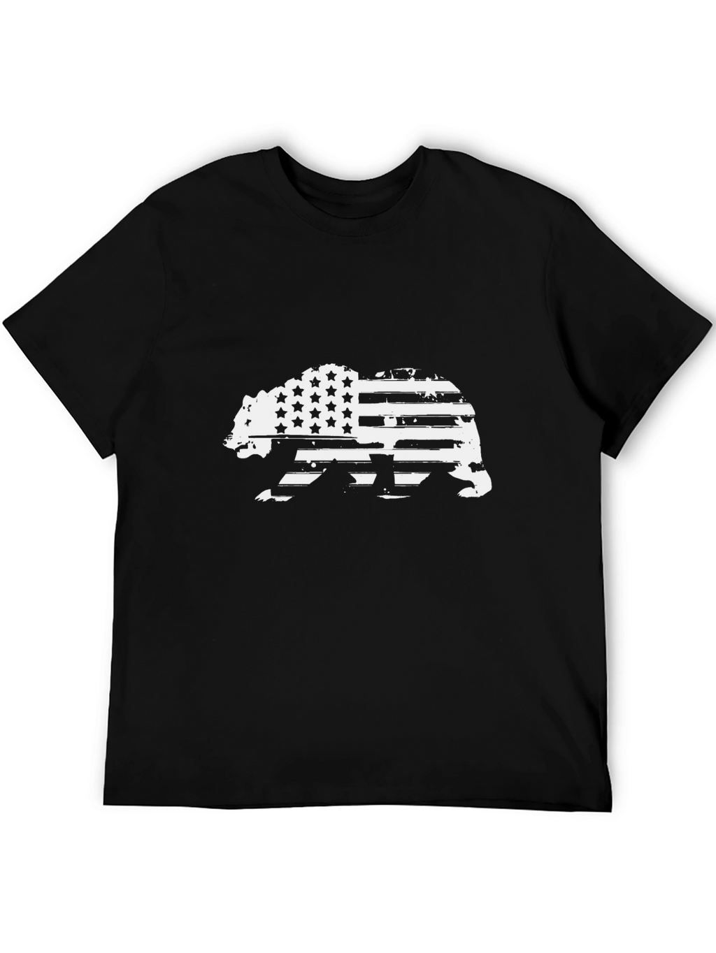American Flag Bear Graphic T-Shirt