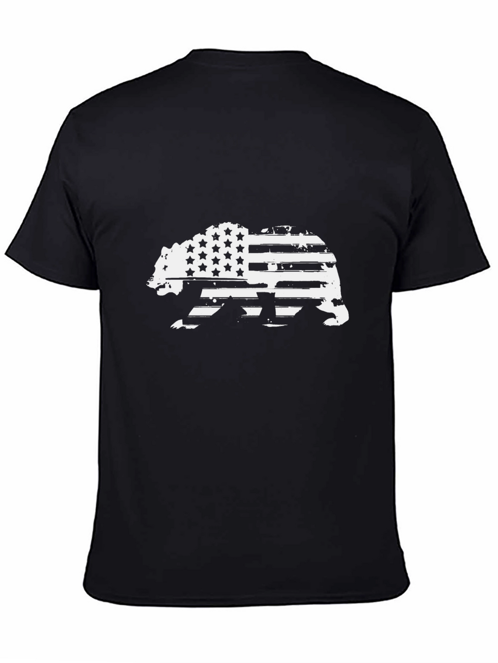 American Flag Bear Graphic T-Shirt