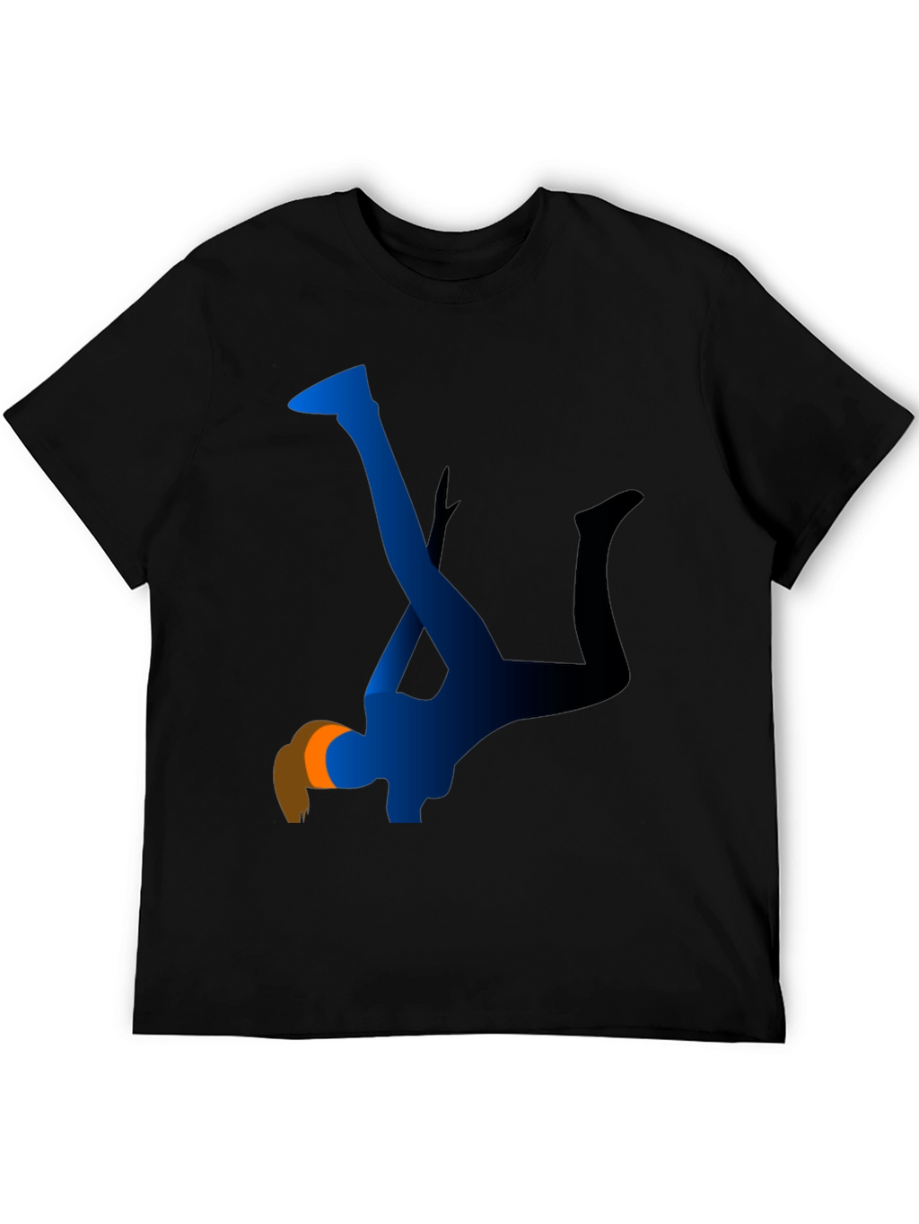 Abstract Blue Silhouette Graphic Tee