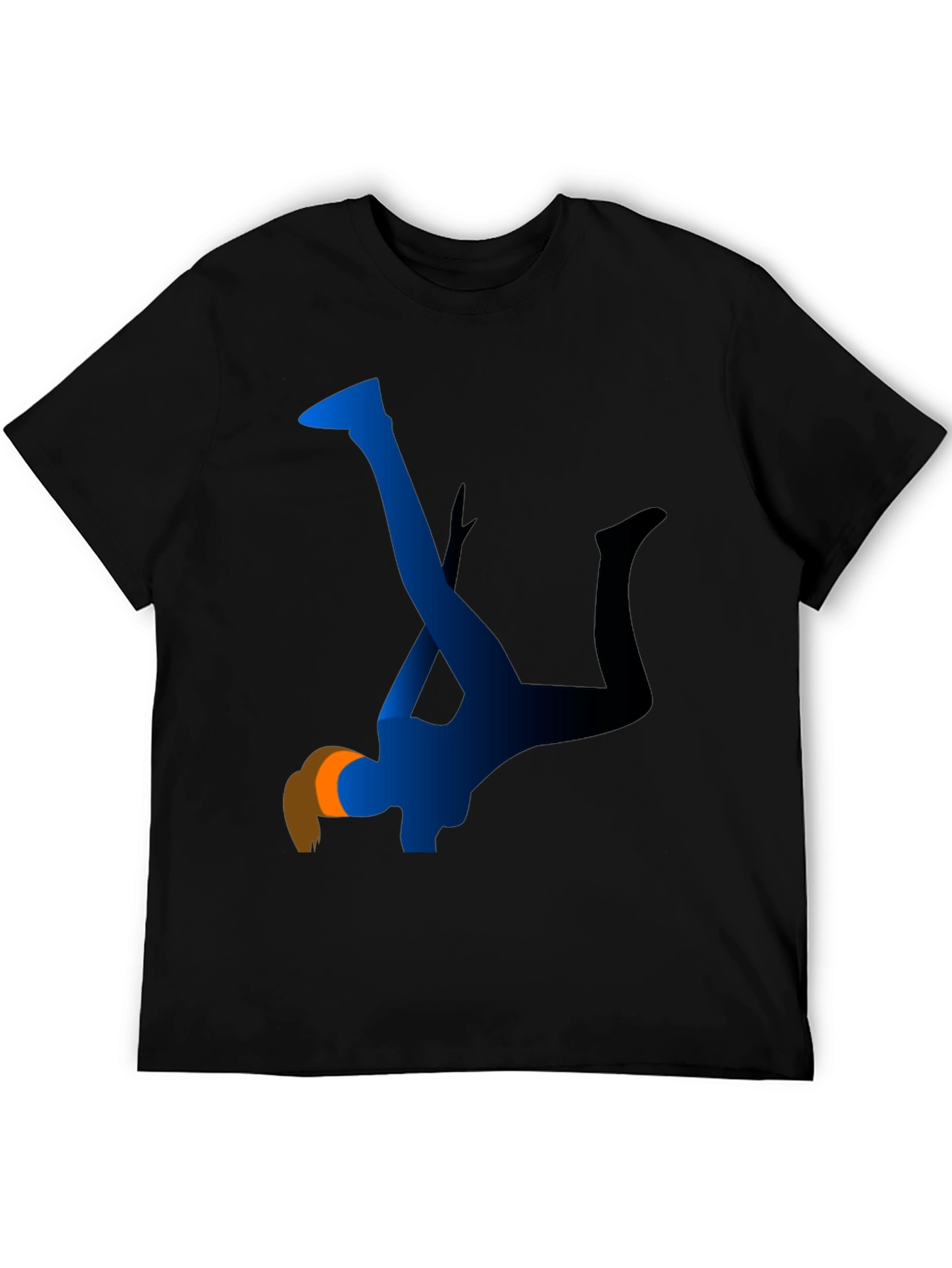 Abstract Blue Silhouette Graphic Tee