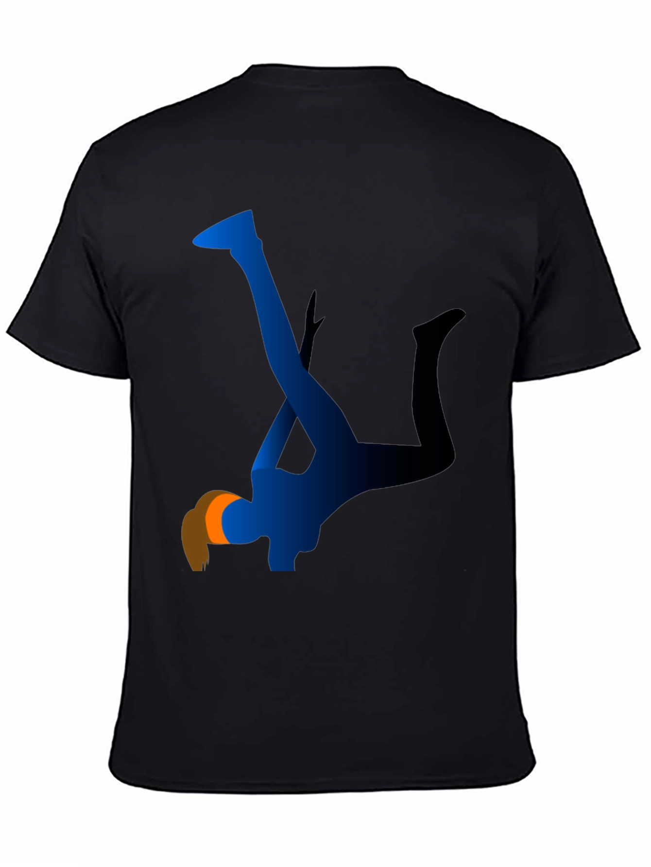 Abstract Blue Silhouette Graphic Tee