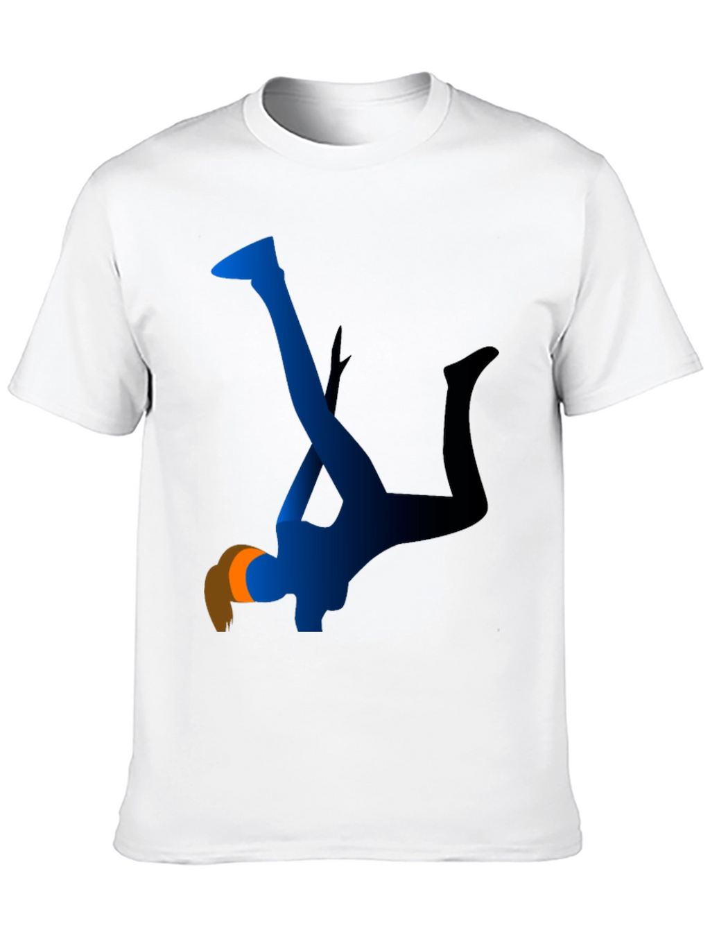 Abstract Blue Silhouette Graphic Tee