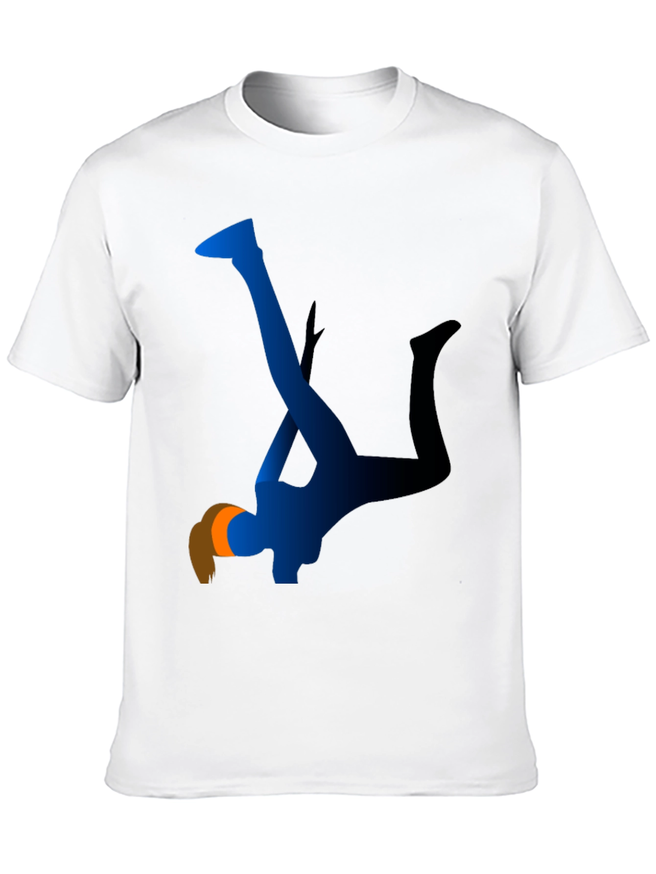 Abstract Blue Silhouette Graphic Tee