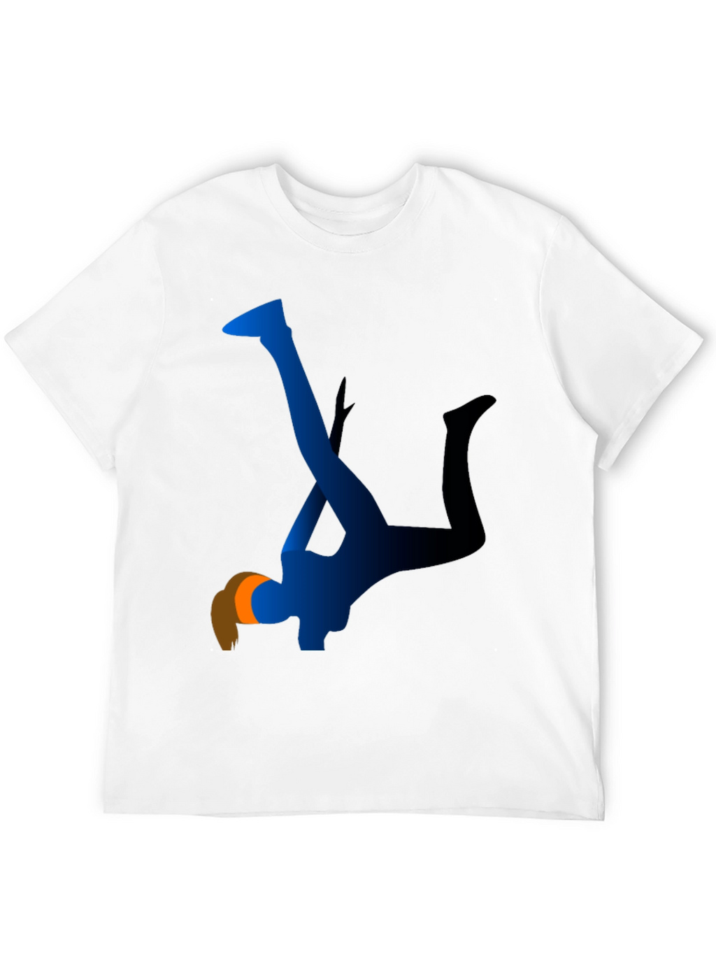 Abstract Blue Silhouette Graphic Tee