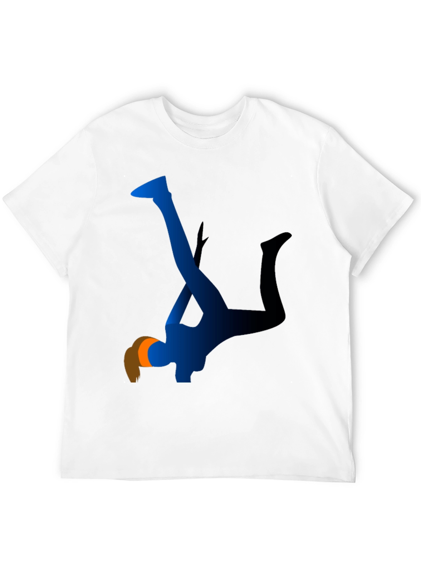 Abstract Blue Silhouette Graphic Tee