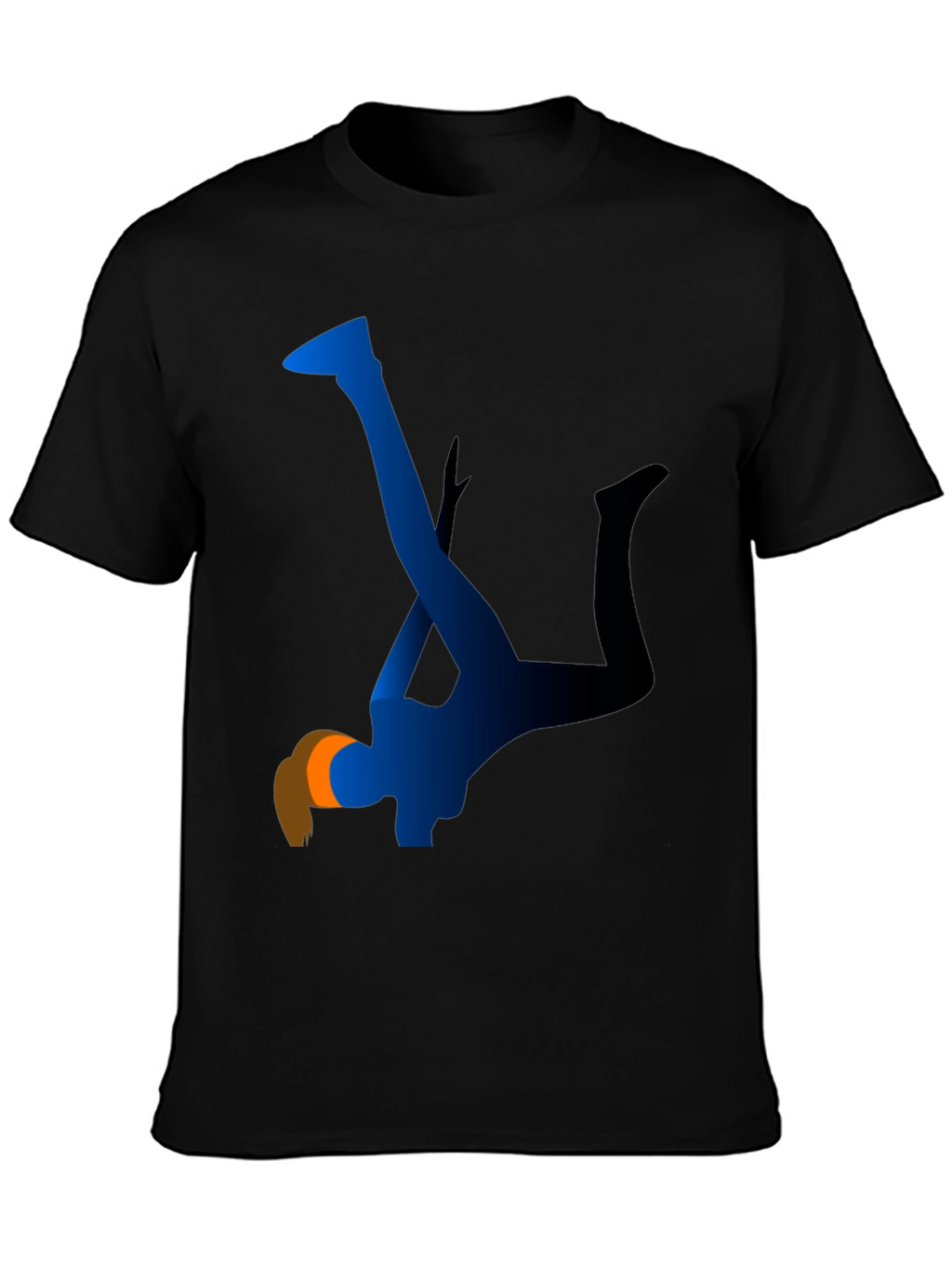 Abstract Blue Silhouette Graphic Tee