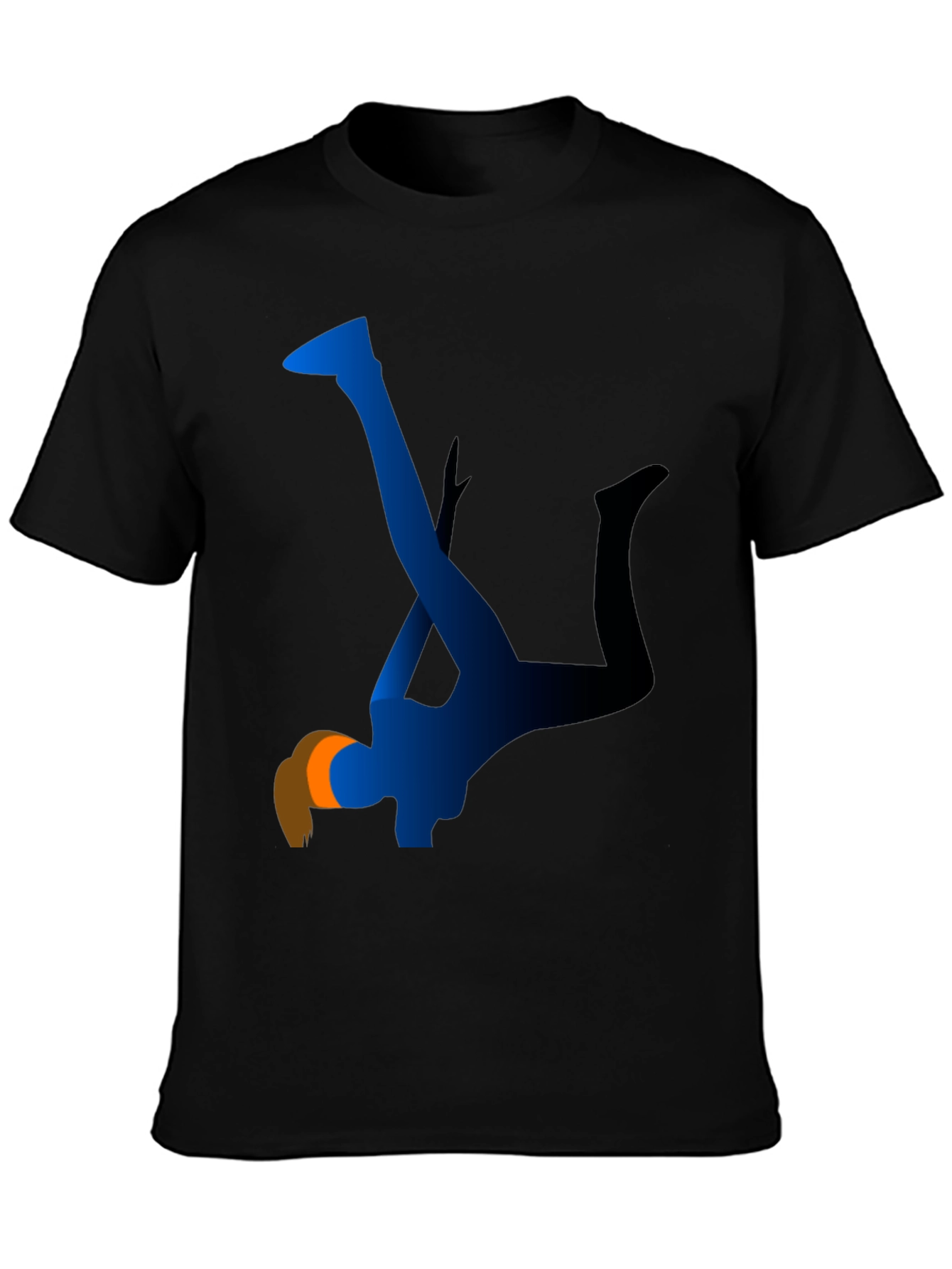 Abstract Blue Silhouette Graphic Tee