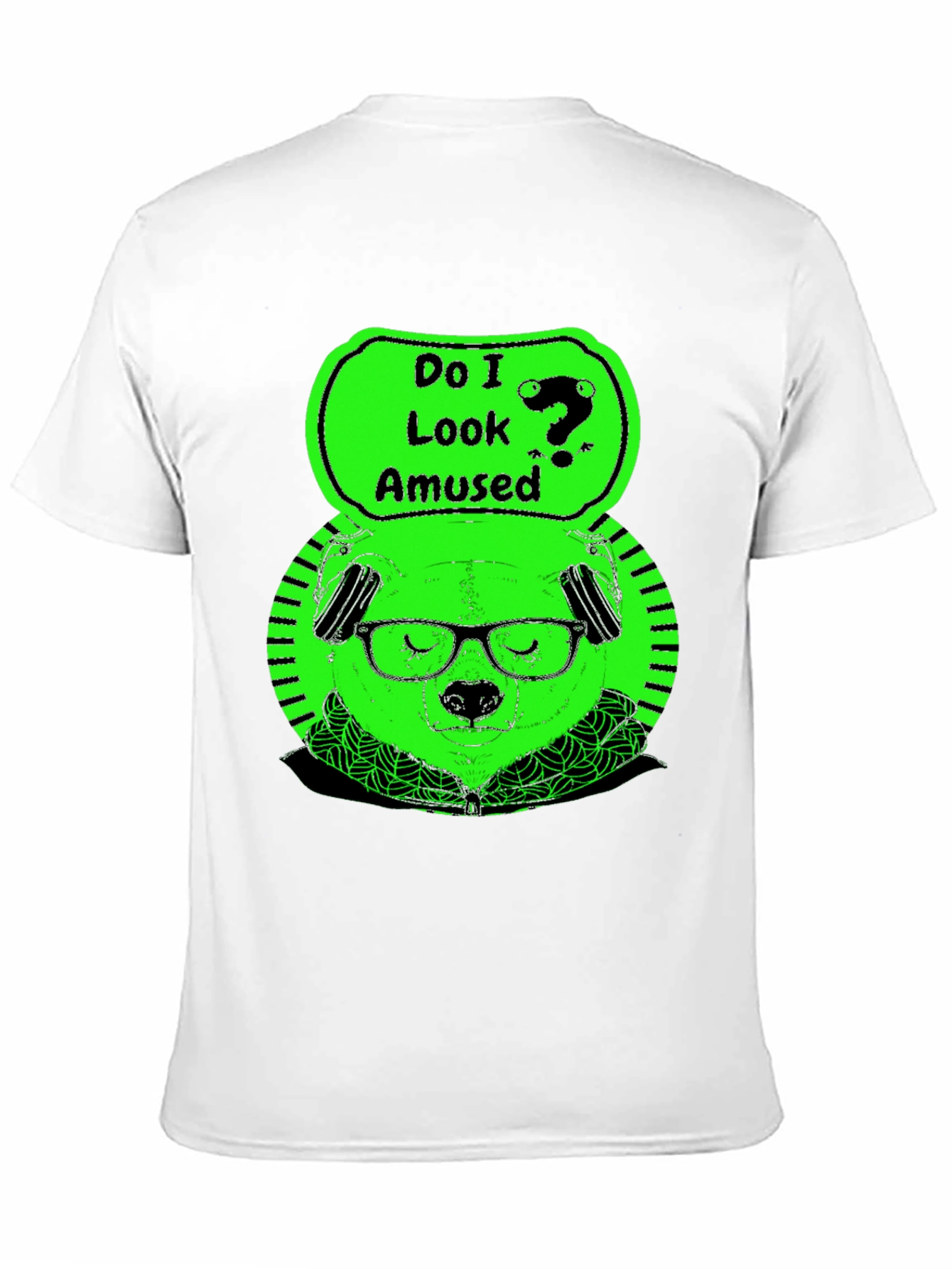 Amused Bear Graphic Tee - Mens Black T-Shirt