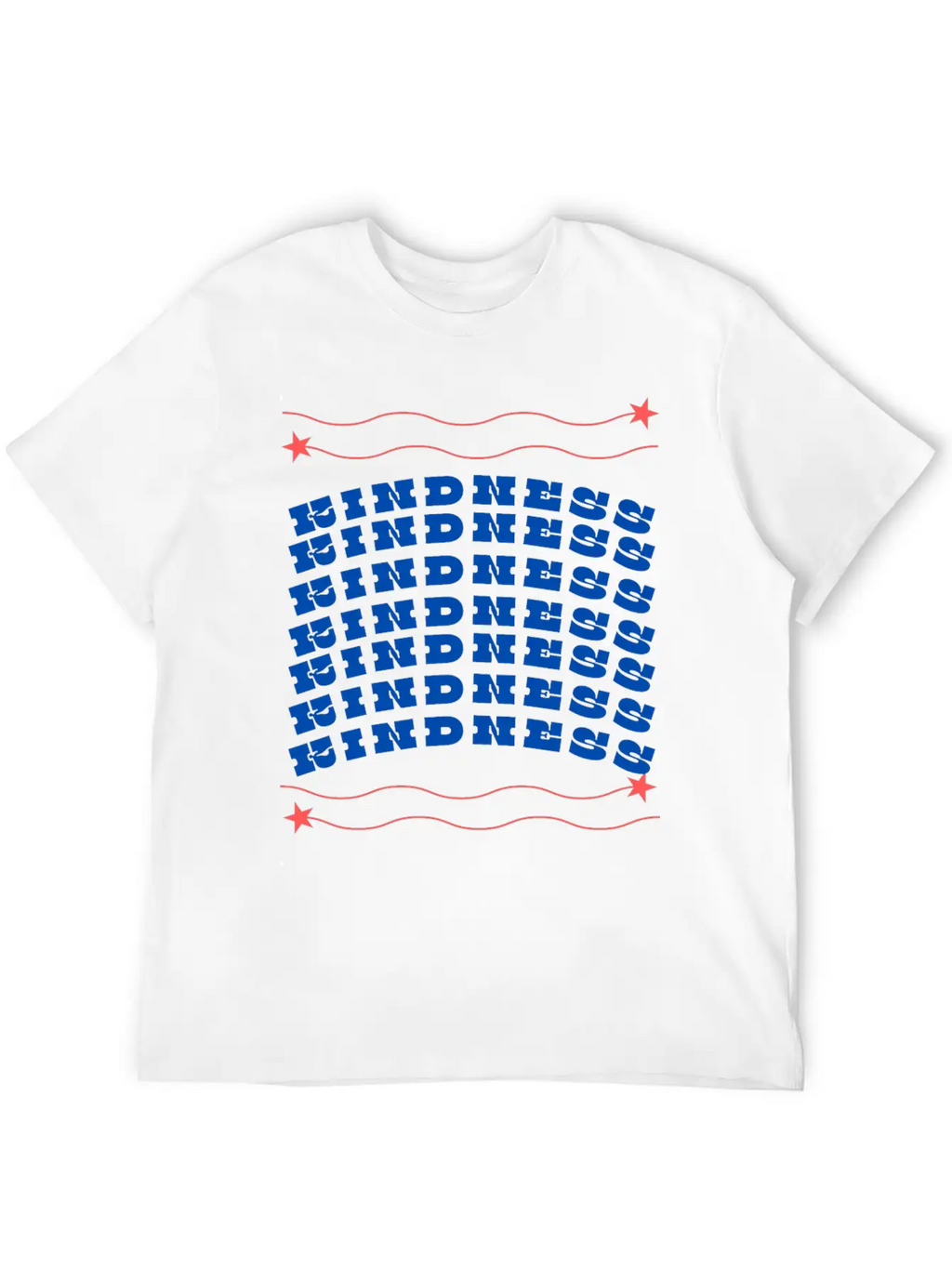 1 4 Bleu Kindness And Red Arrow Classic Crew Neck Graphic Tee – Everyday Minimal Look