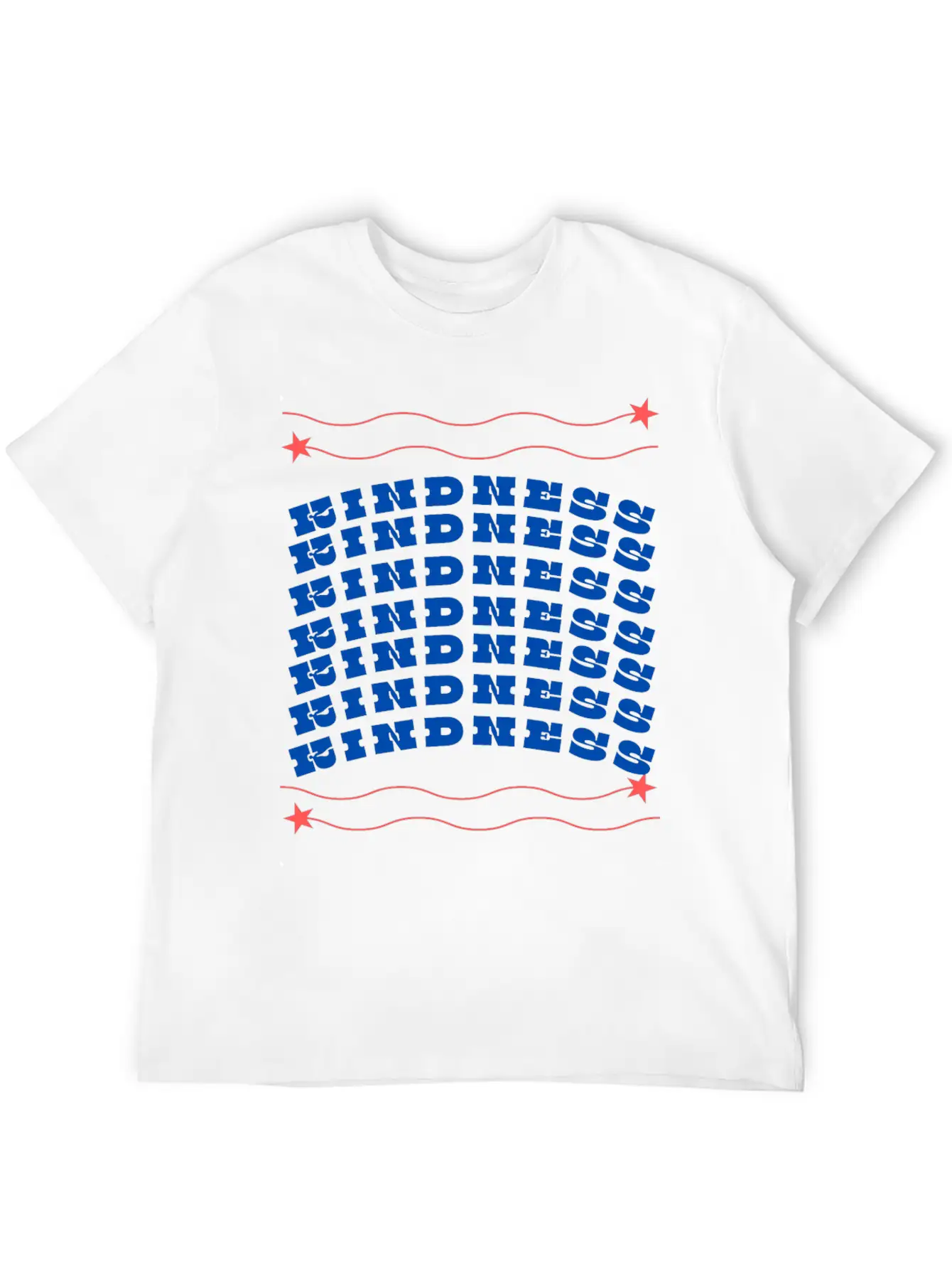 1 4 Bleu Kindness And Red Arrow Classic Crew Neck Graphic Tee – Everyday Minimal Look