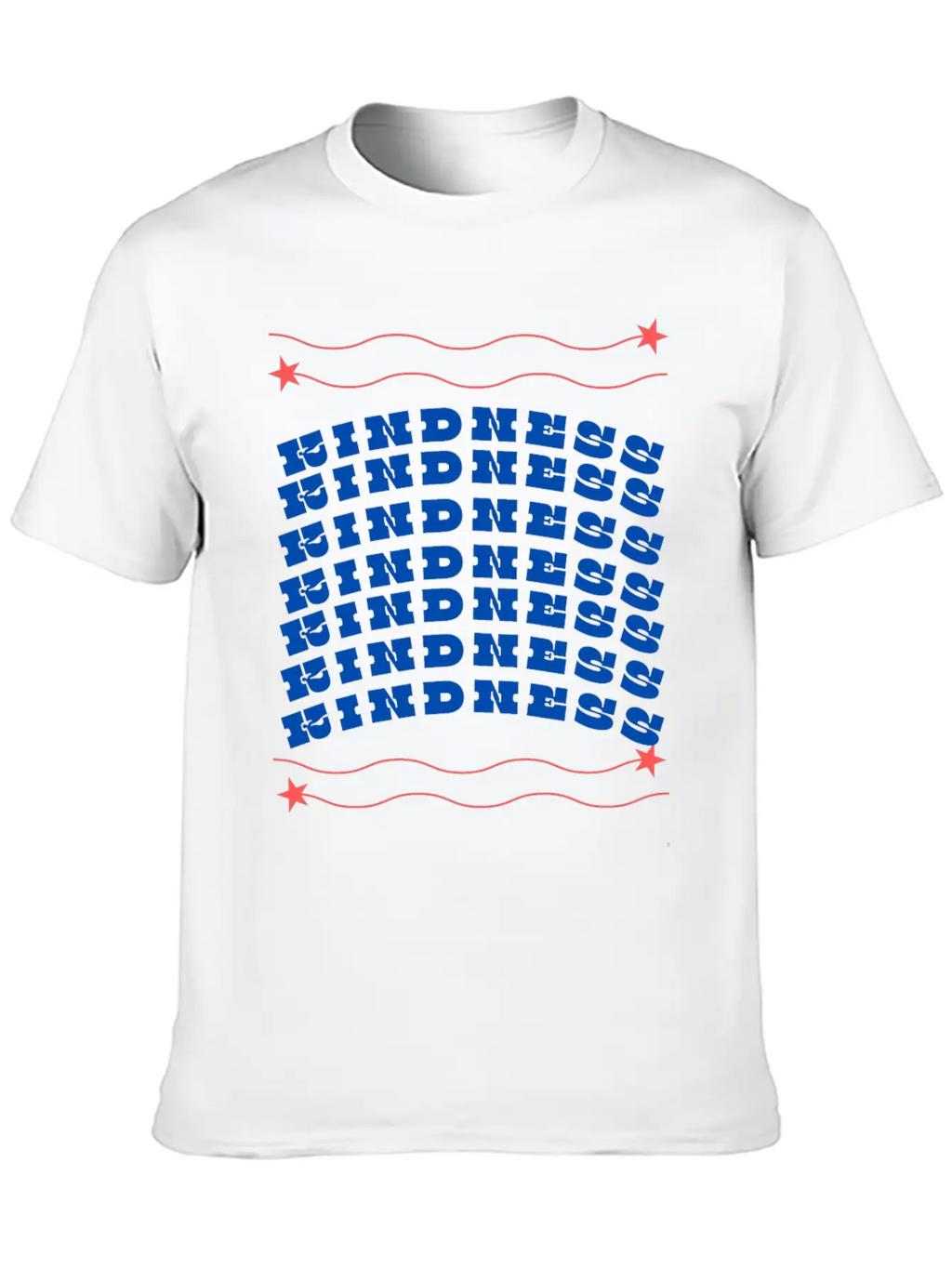 1 4 Bleu Kindness And Red Arrow Classic Crew Neck Graphic Tee – Everyday Minimal Look