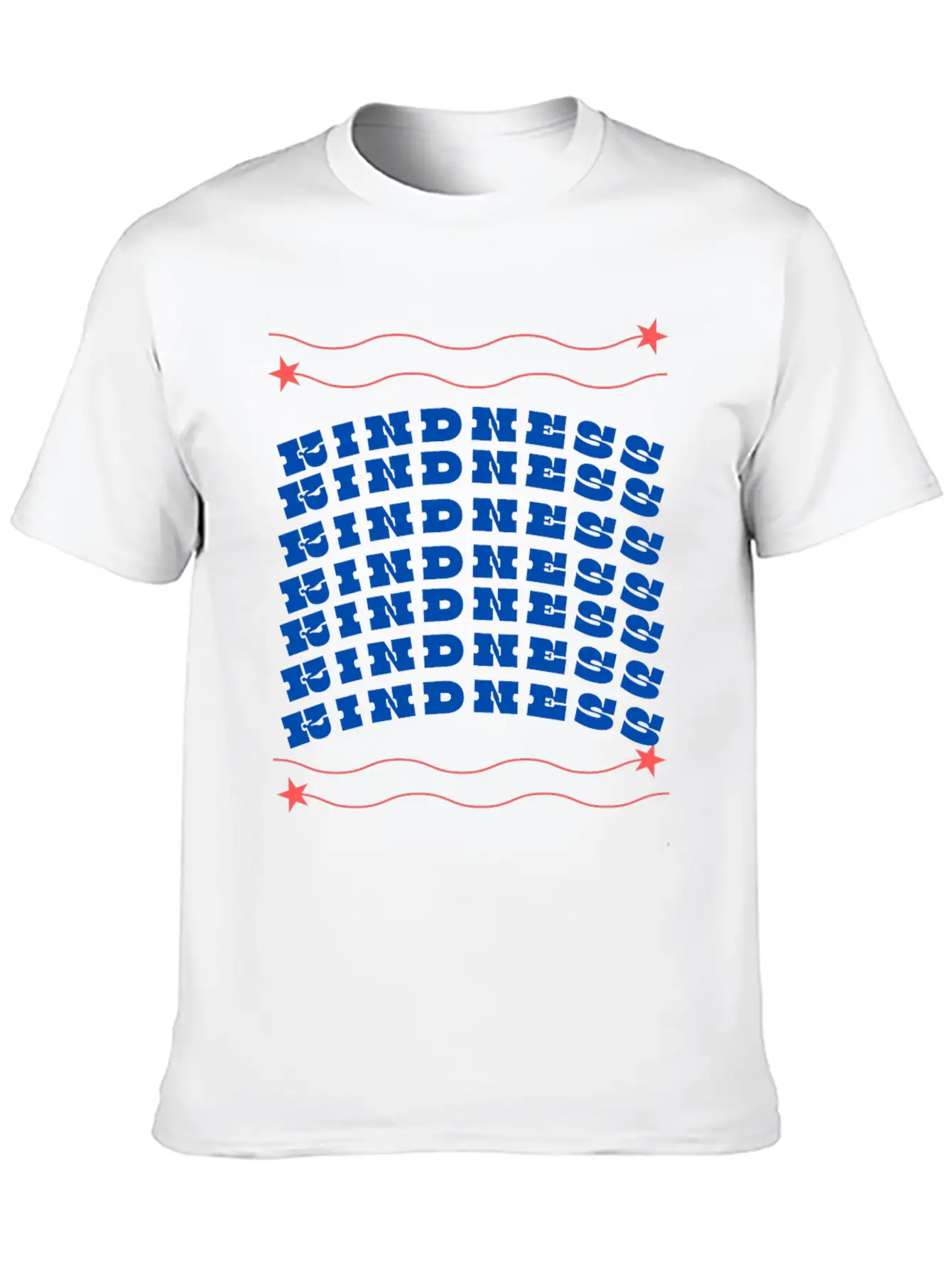 1 4 Bleu Kindness And Red Arrow Classic Crew Neck Graphic Tee – Everyday Minimal Look